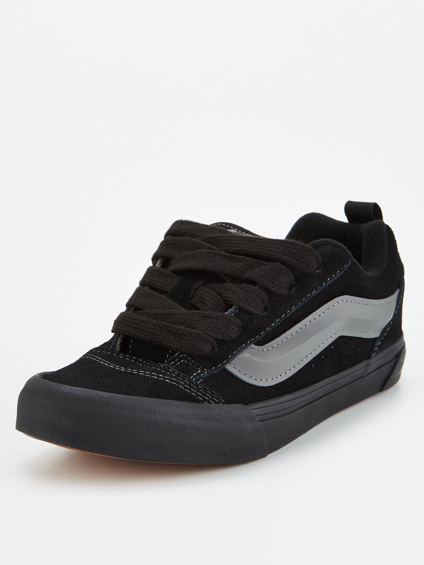 vans-junior-boys-knu-skool-trainers-blackblackstillFront