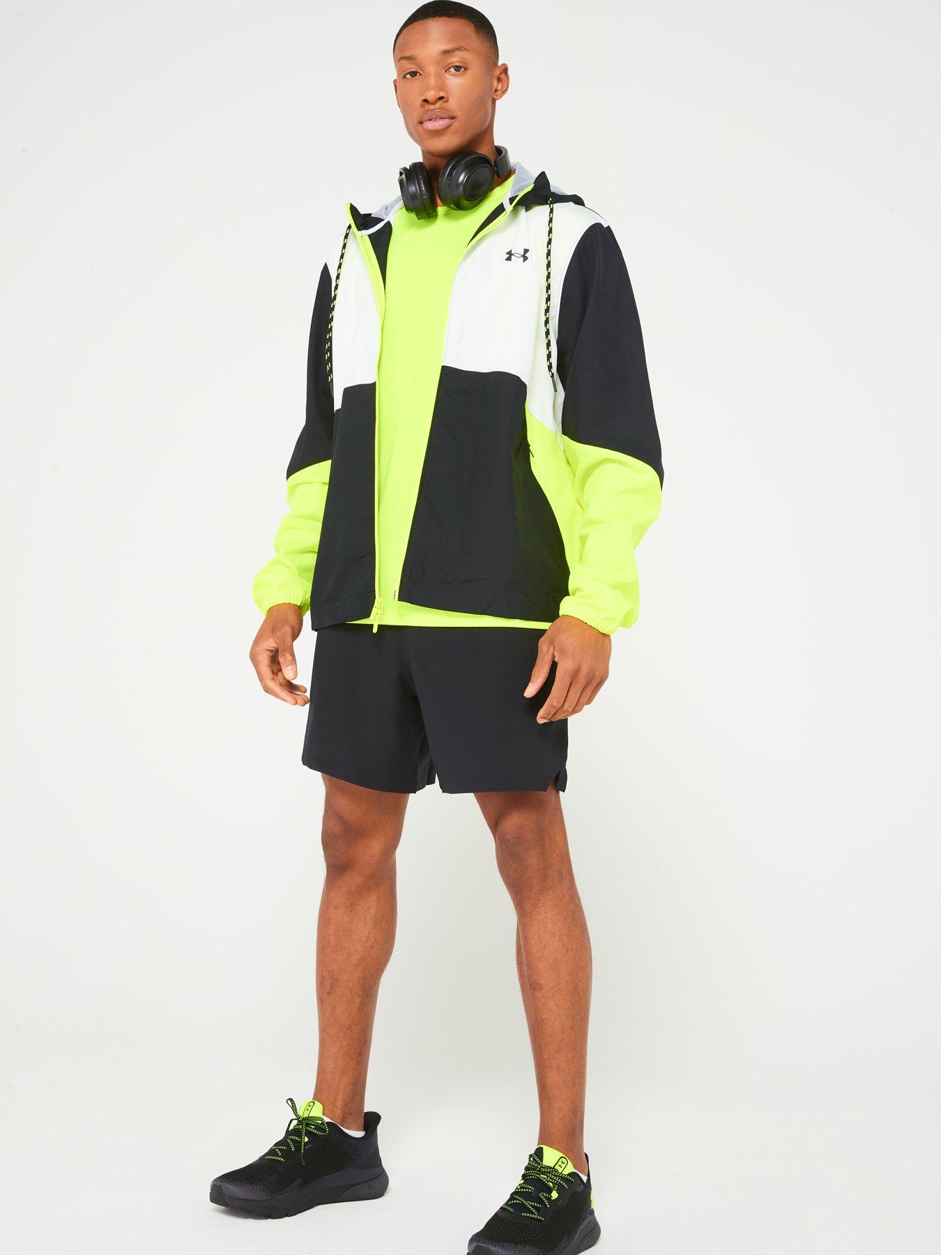 Black and yellow windbreaker mens hotsell