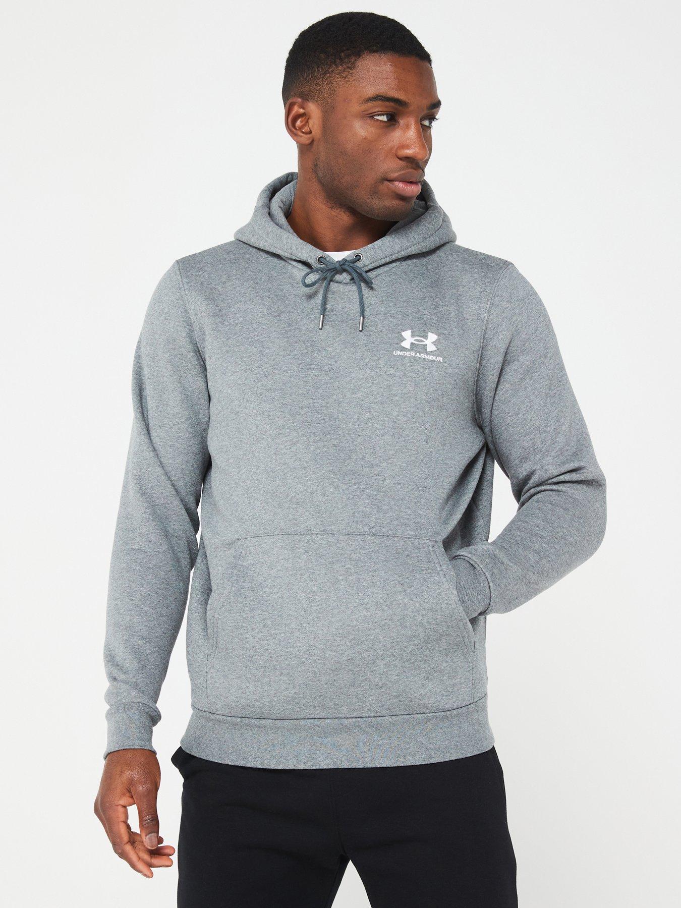 Grey under armour hoodie mens online