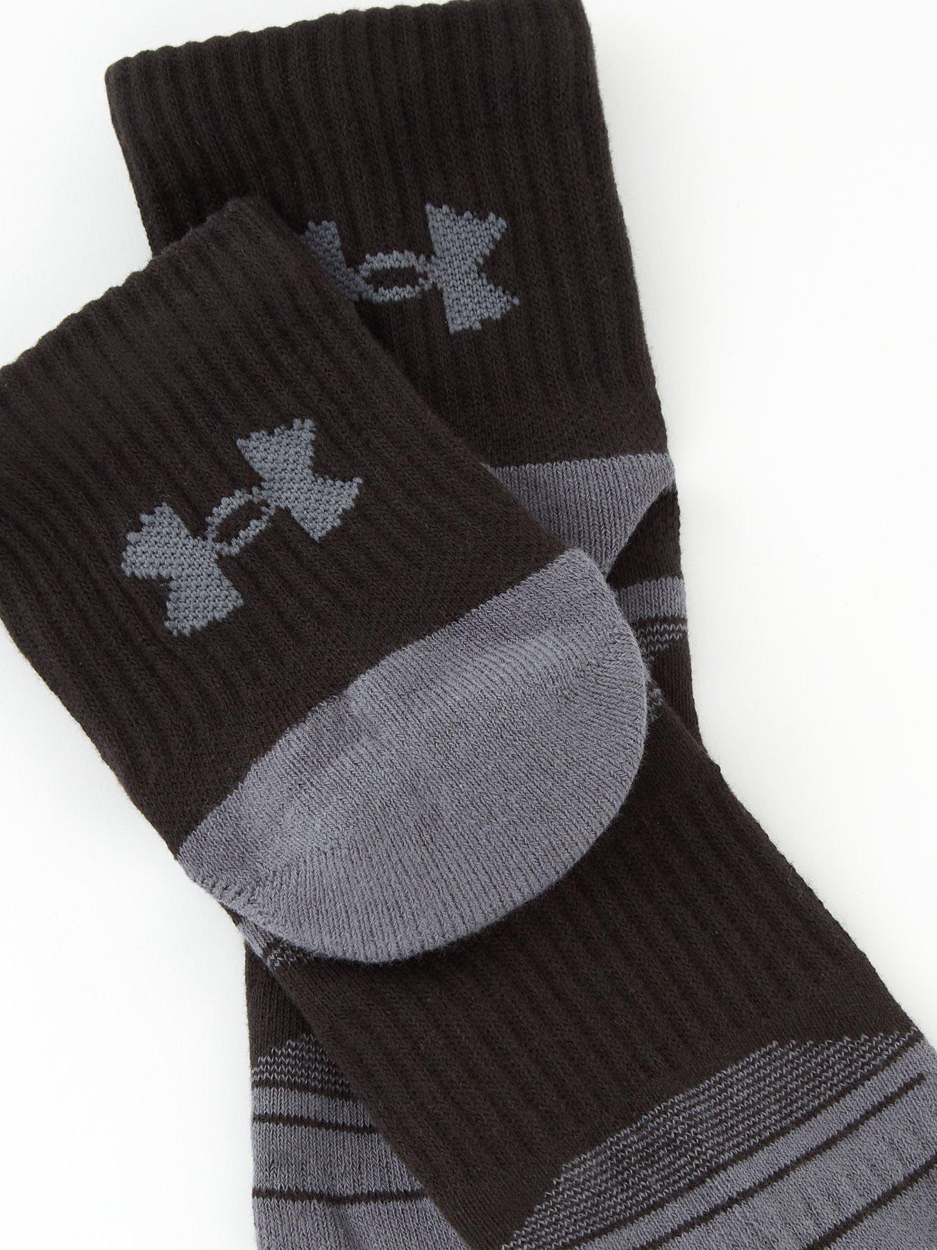 under-armour-mens-performance-cotton-3-pack-qtr-socks-blackgreyoutfit