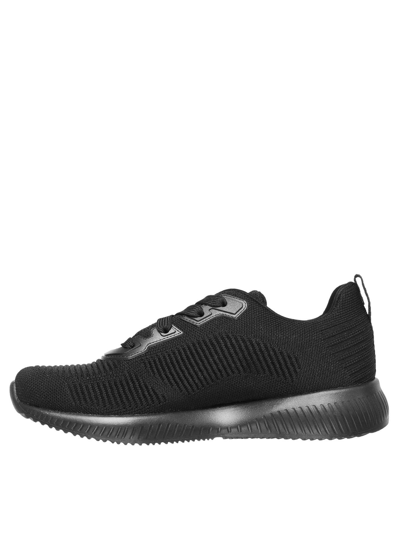 skechers-wide-fit-bobs-squad-lace-up-monochromatic-engineered-knit-with-memory-foam-blackback