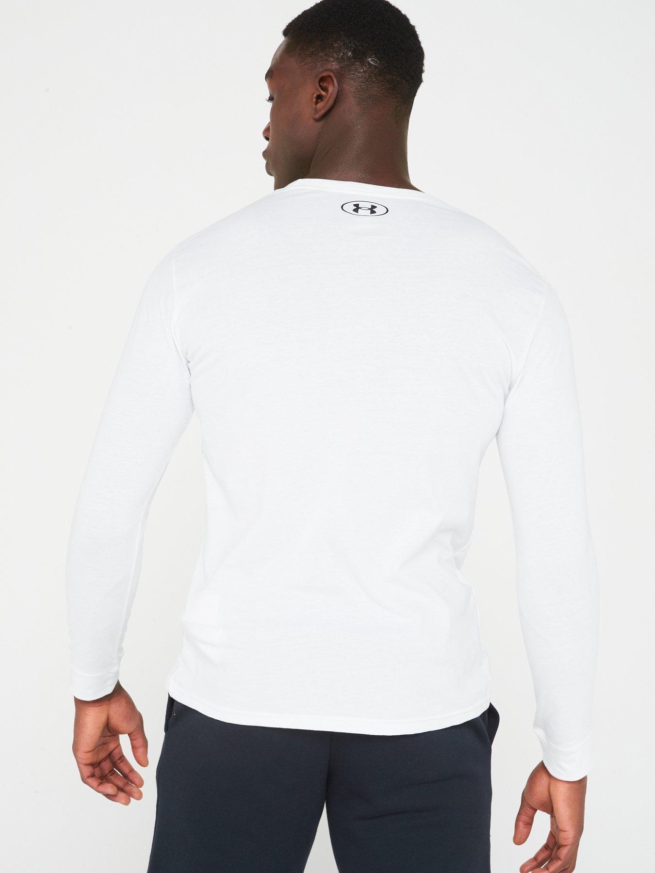 under-armour-mens-training-sportstyle-left-chest-logo-long-sleeve-t-shirt-whiteblackstillFront