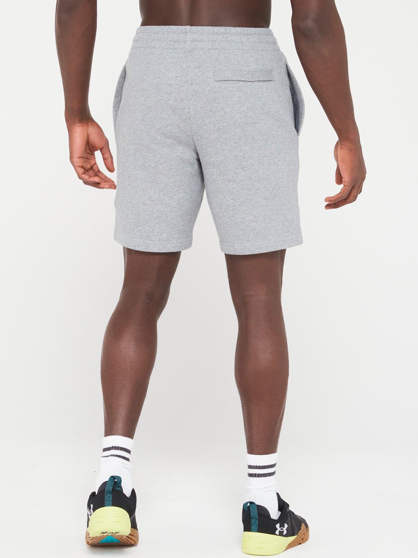 Image 2 of 4 of UNDER ARMOUR Mens Rival Fleece Shorts - Grey/white