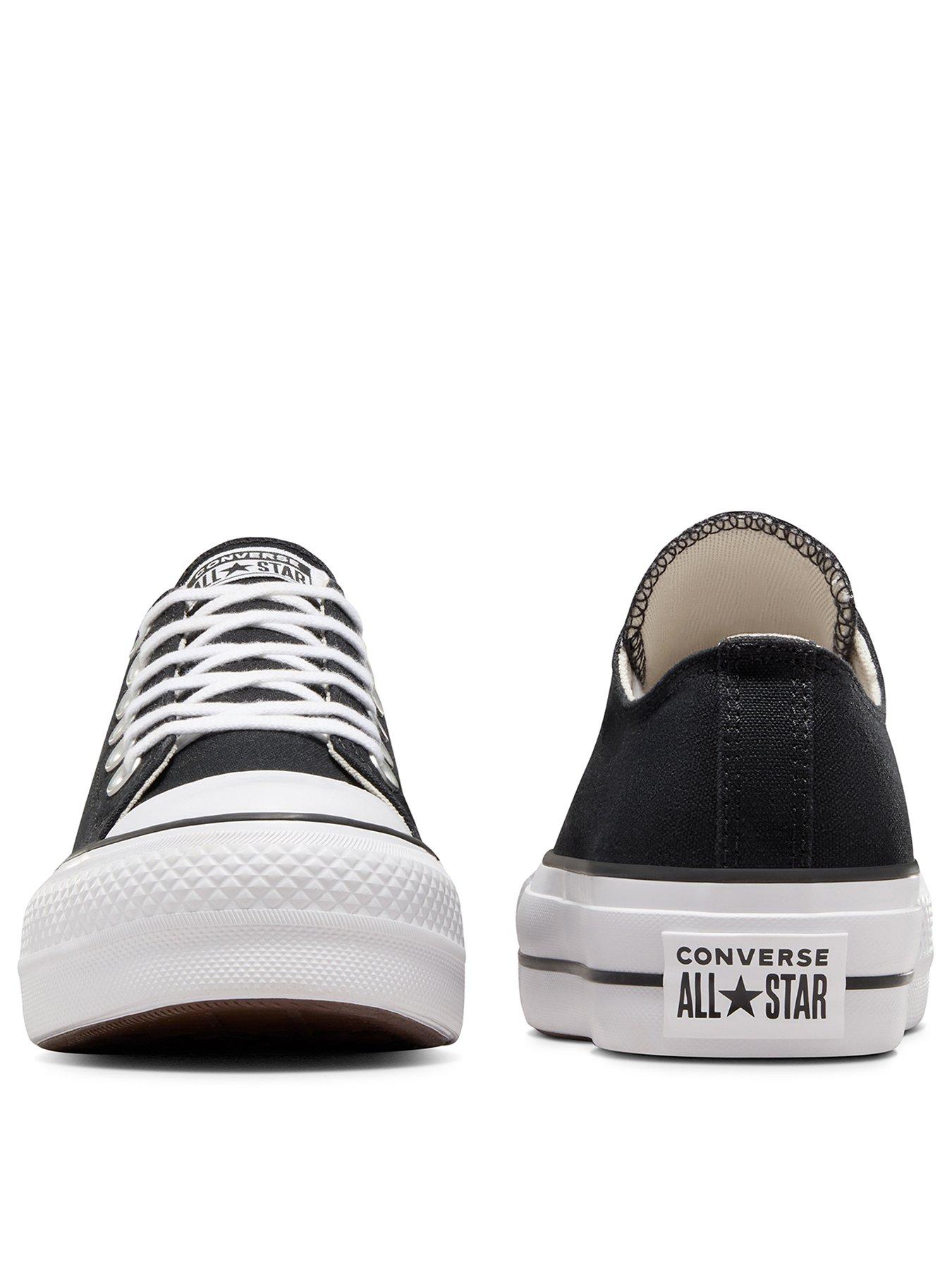 Image 3 of 8 of Converse Womens Lift Wide Foundation Ox Trainers - Black/Black