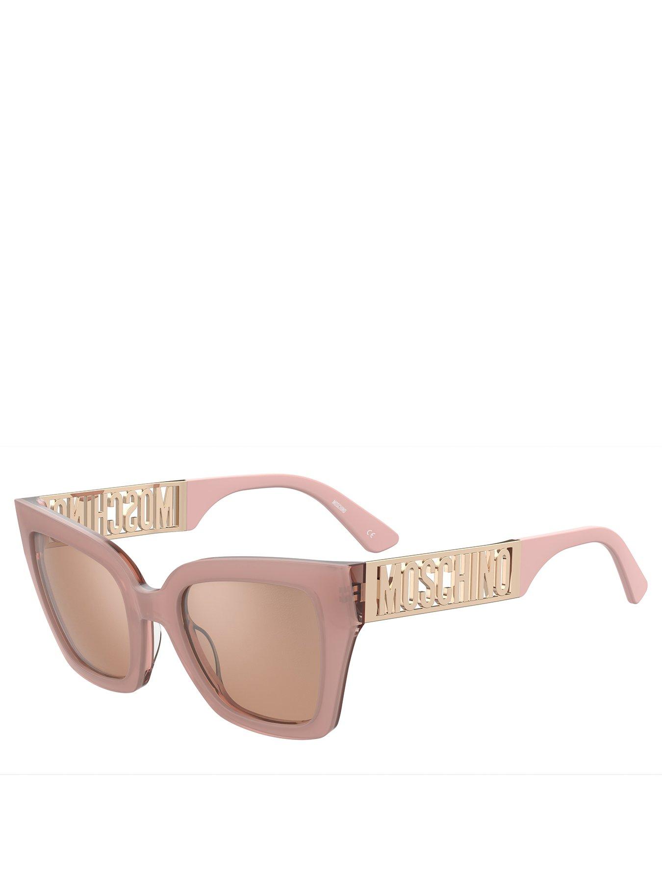 LOVE MOSCHINO Large Temple Logo Large Square Frame Sunglass Very Ireland