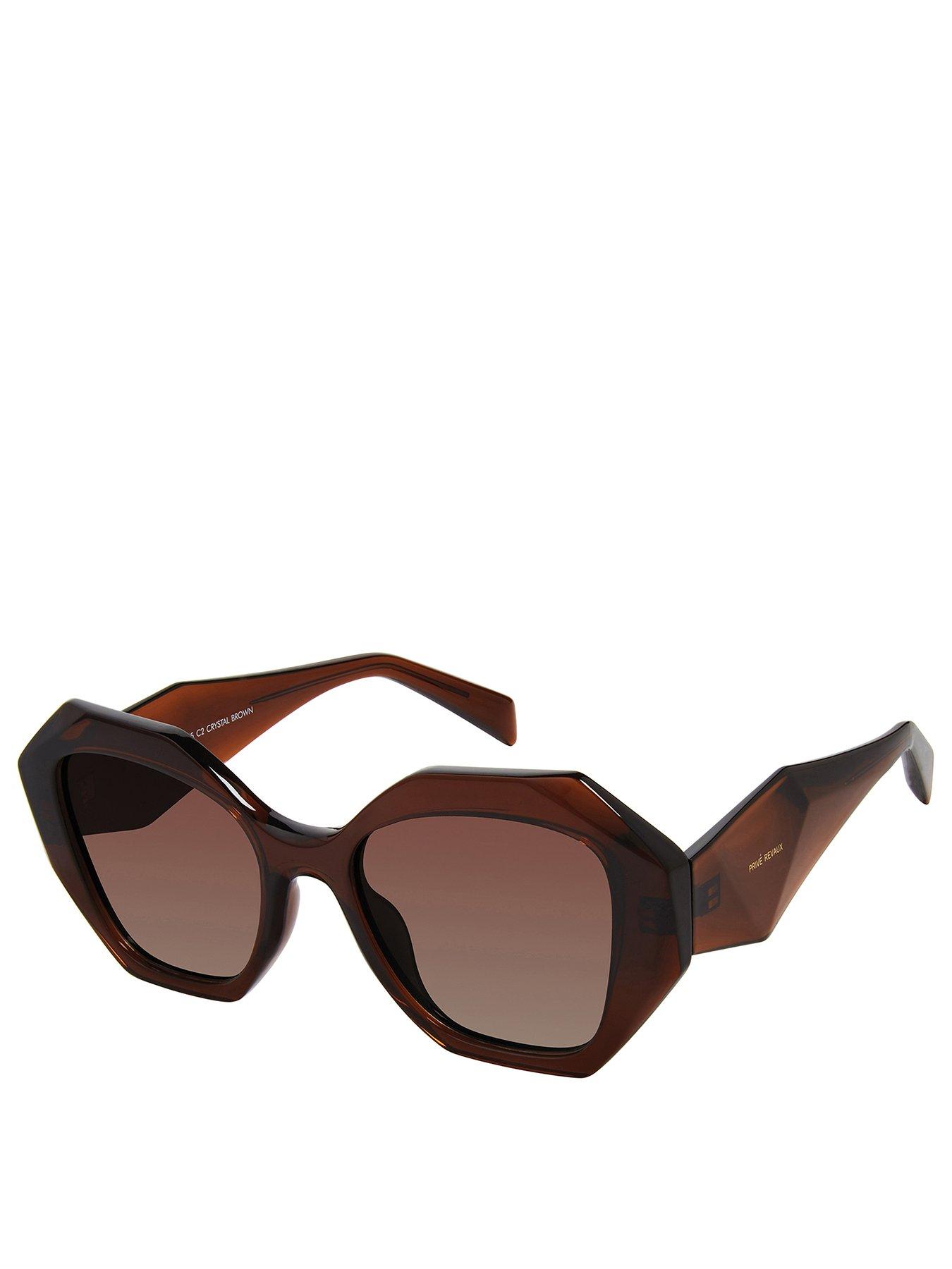 prive-revaux-the-bimini-hexagonal-oversized-sunglassstillFront