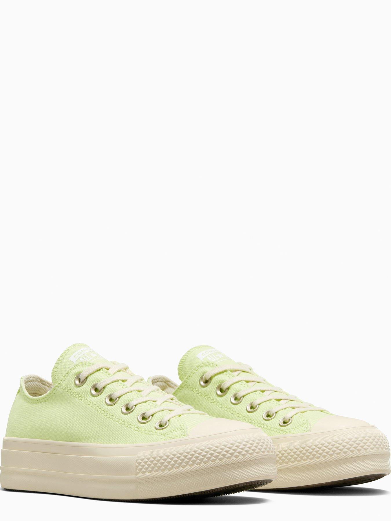 converse-womens-lift-crafted-color-ox-trainers---greenstillFront