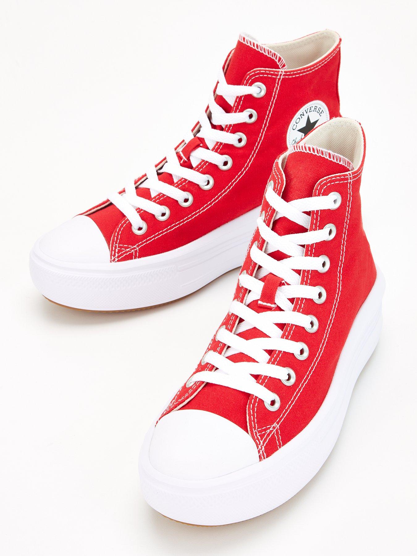 All red hot sale high tops