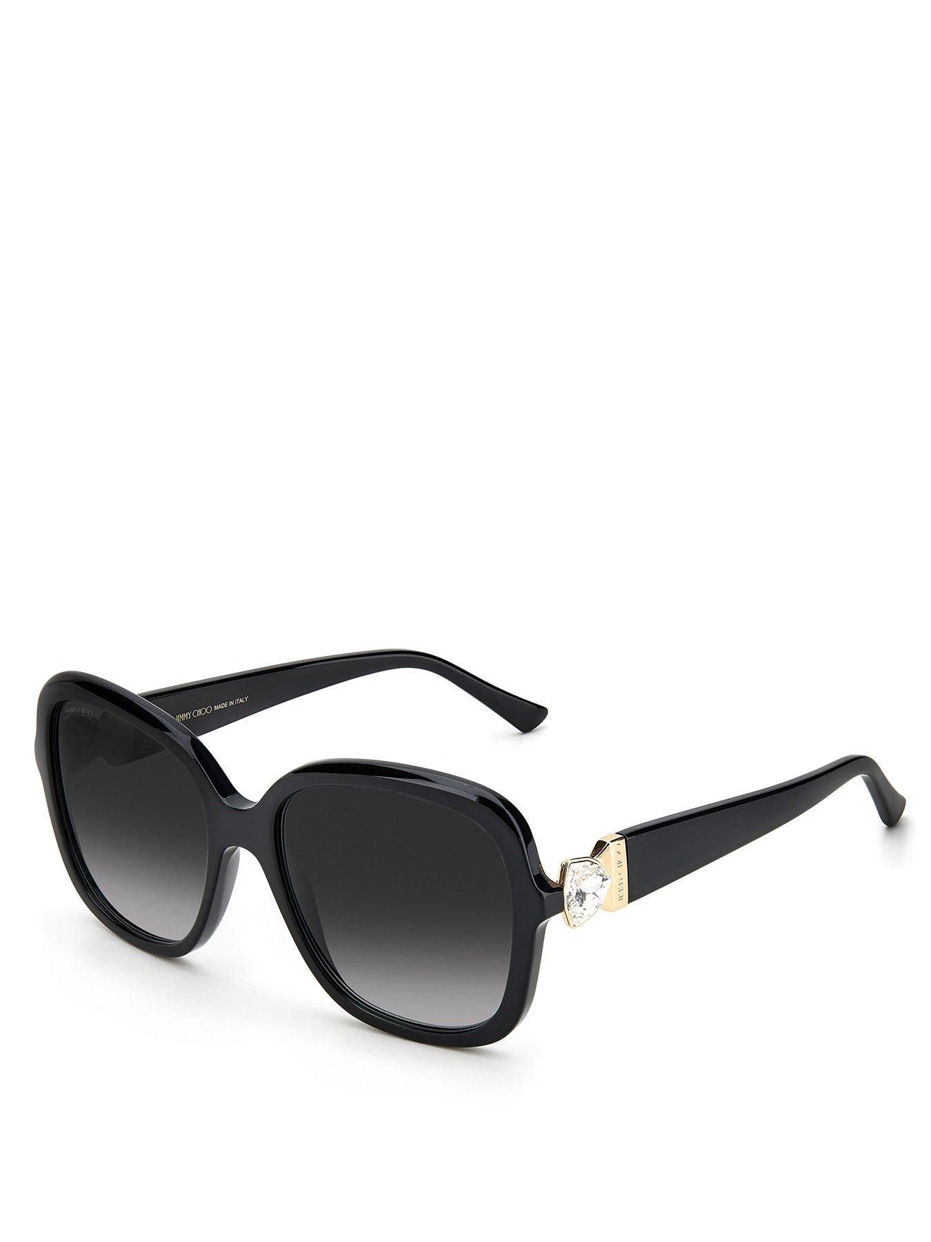 Jimmy choo round glitter hot sale sunglasses