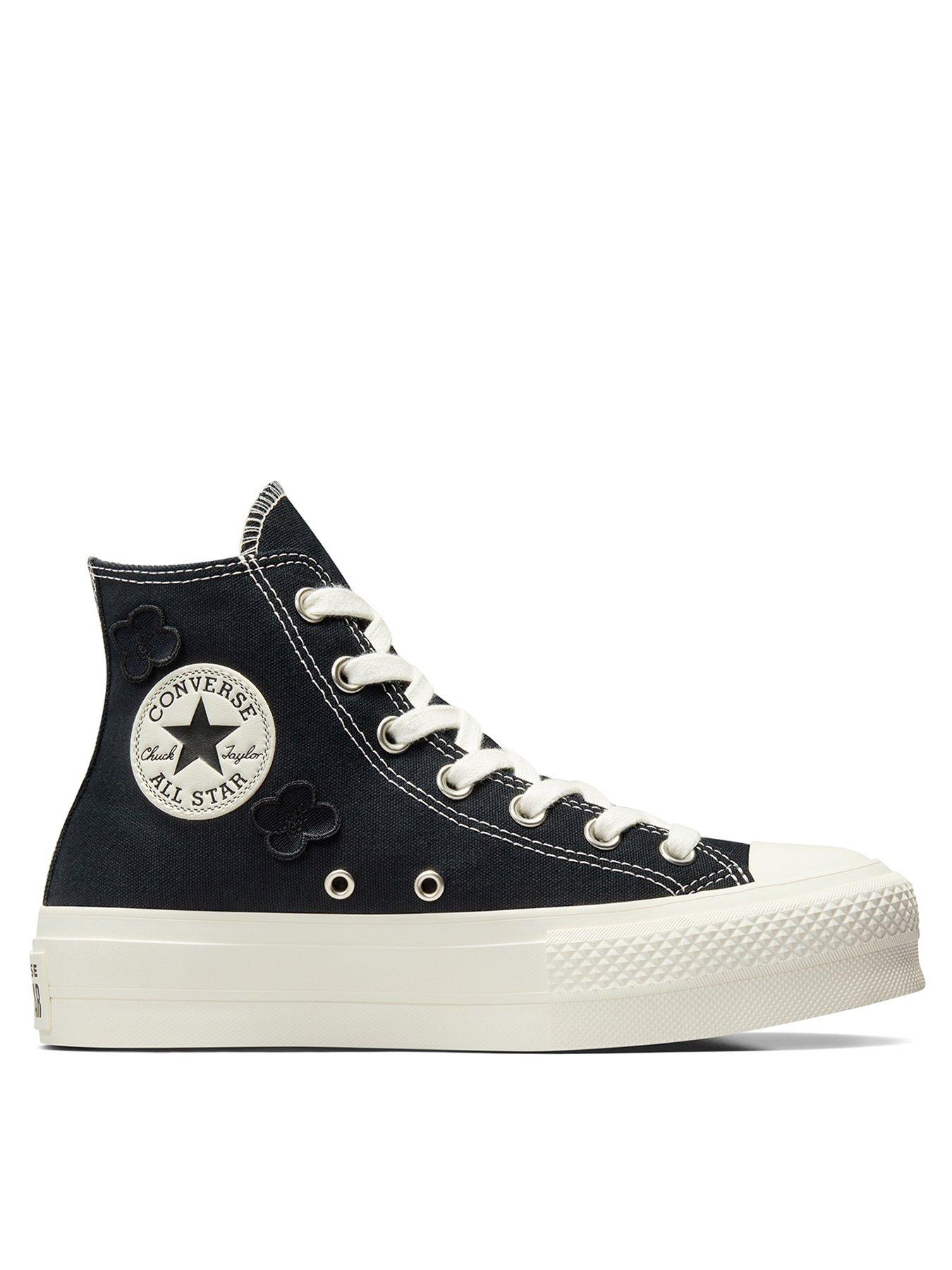 Converse Womens Hi Top Trainers Black Red Very Ireland