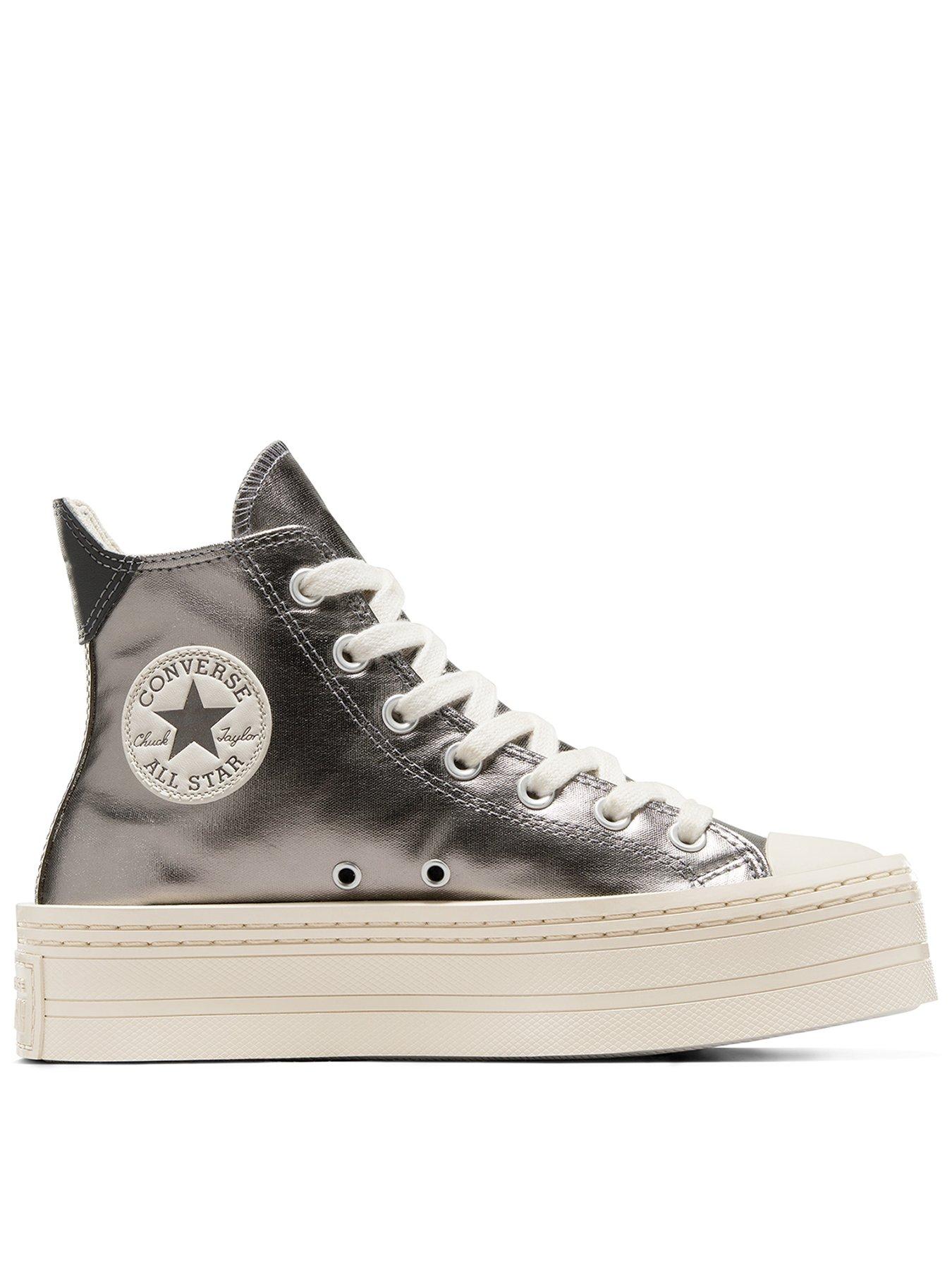 Grey converse trainers womens online