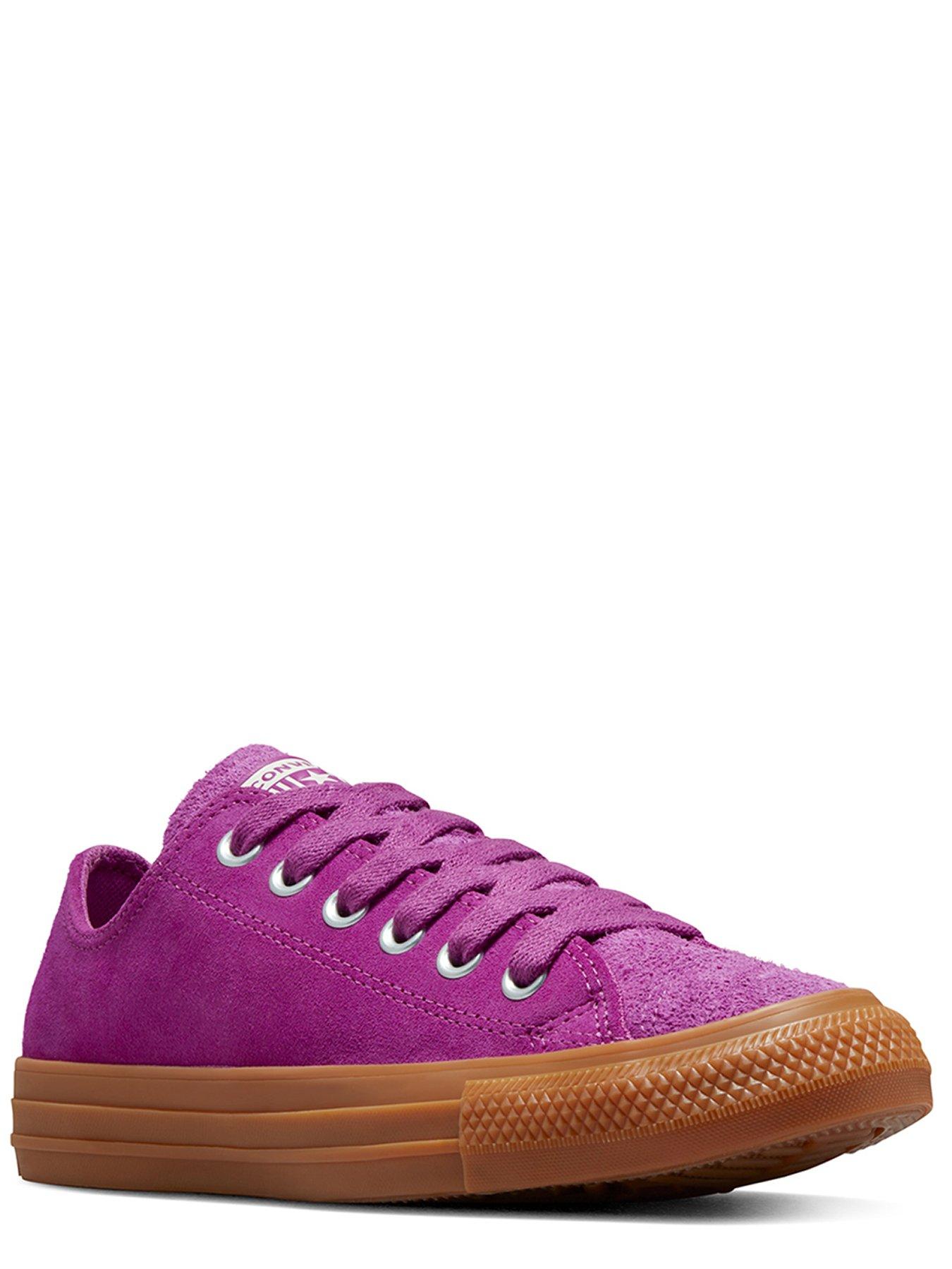 converse-womens-suede-ox-trainers-purplestillFront