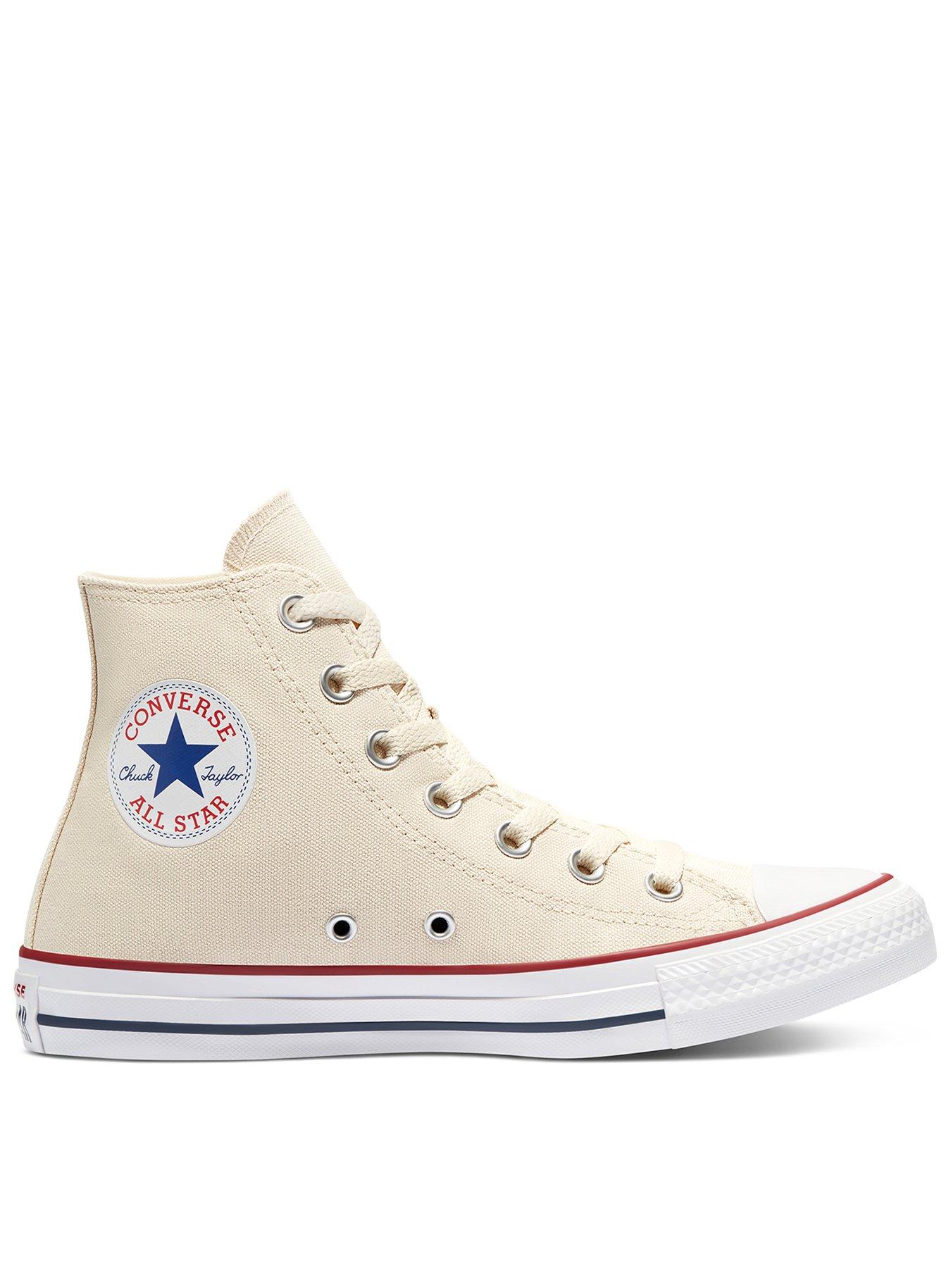 Image 1 of 7 of Converse Hi Top Trainers - Off White