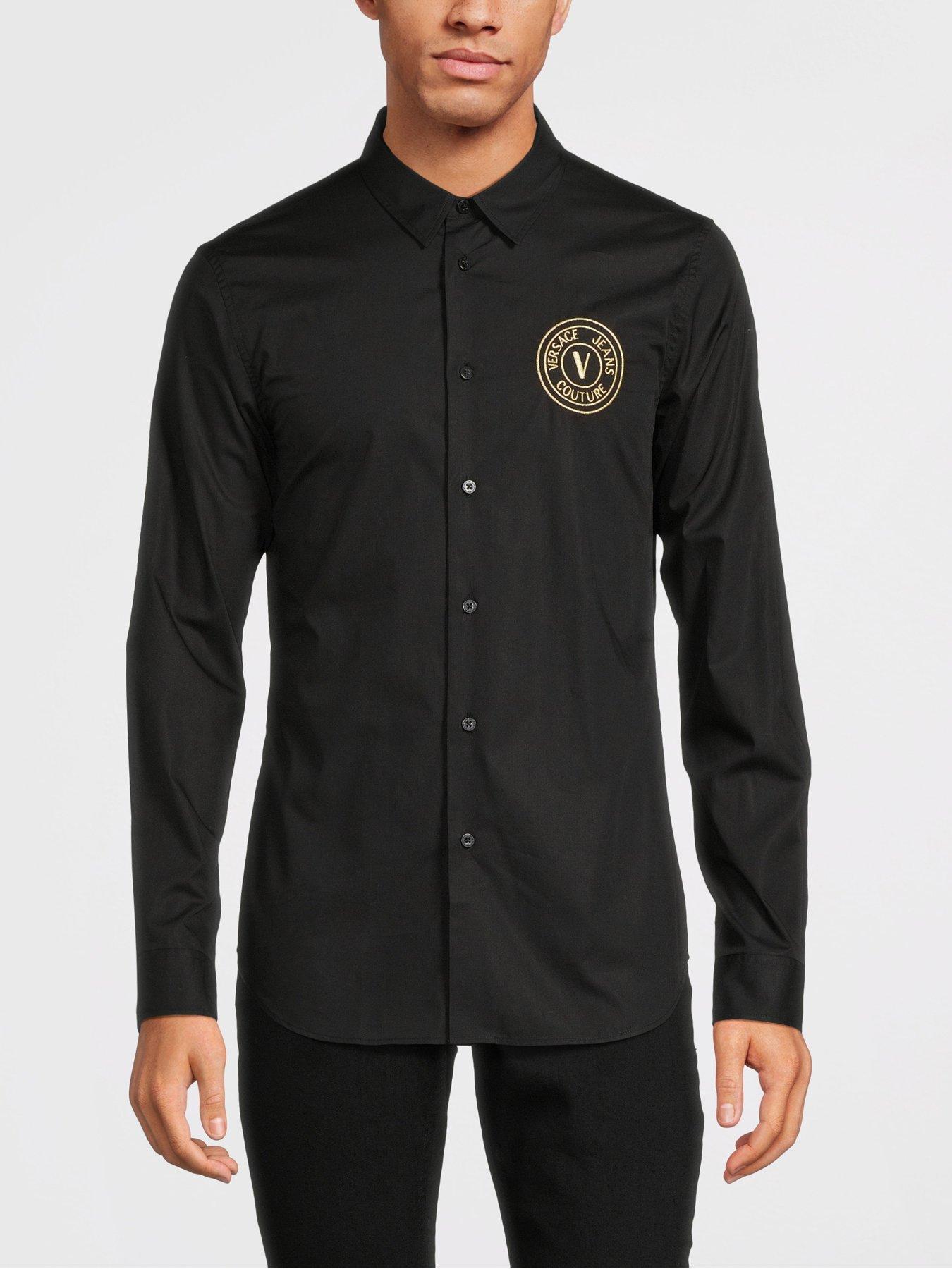 versace-jeans-couture-v-emblem-embroidered-slim-fit-shirt-black