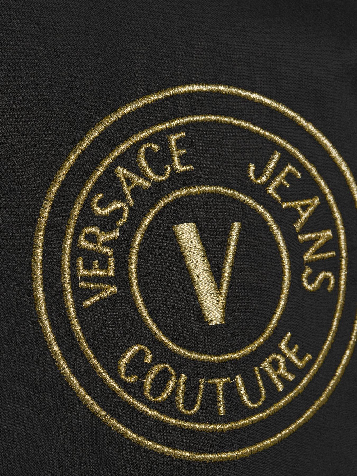 versace-jeans-couture-v-emblem-embroidered-slim-fit-shirt-blackoutfit