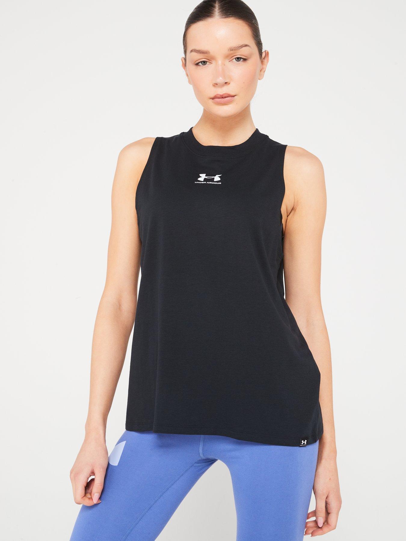 UNDER ARMOUR Womens Training Knockout Novelty Tank - Pink/Black