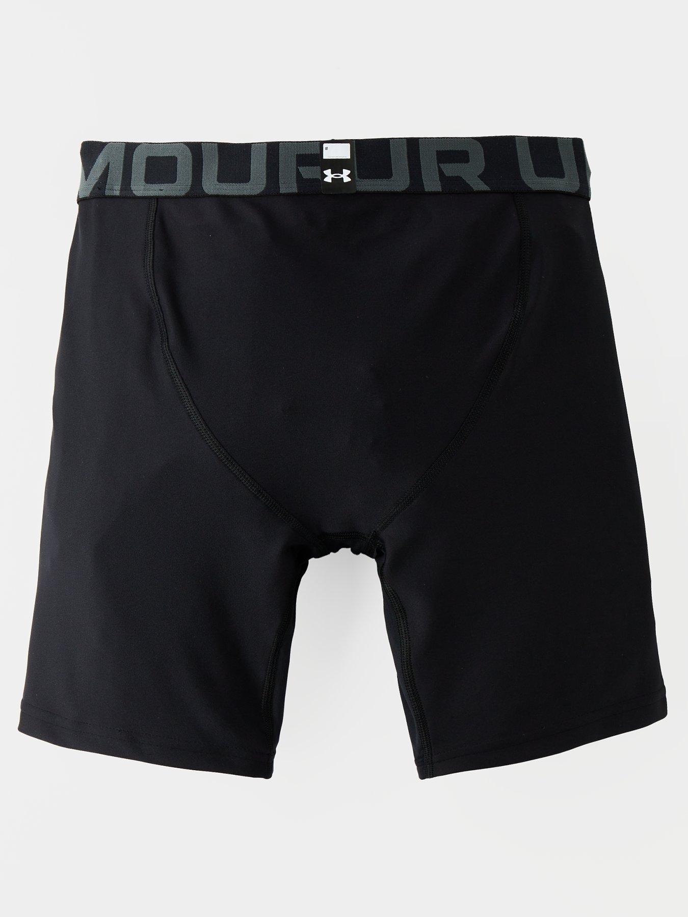 Image 2 of 4 of UNDER ARMOUR Junior Boys Heat Gear Armour Shorts - Black/White