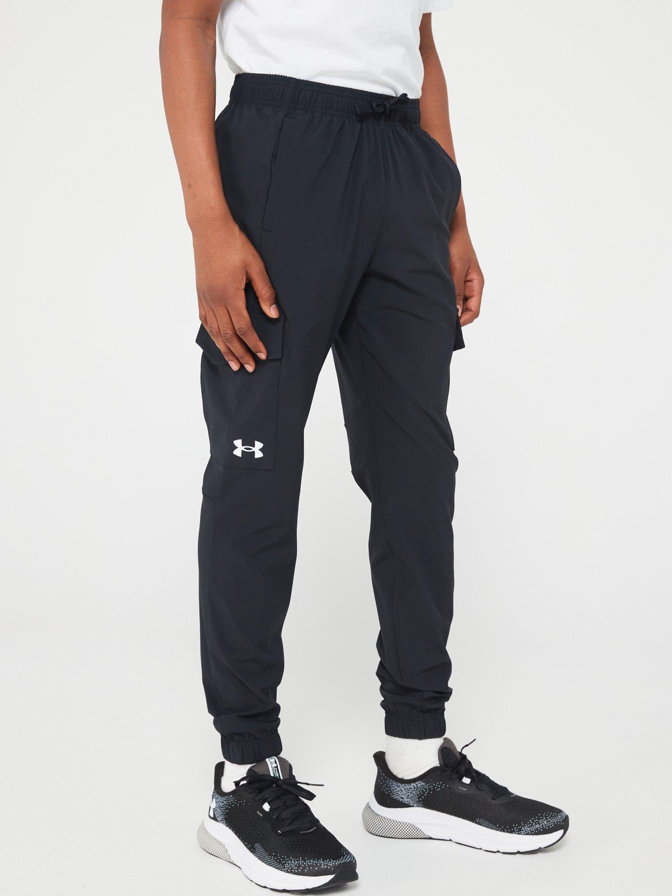 under-armour-junior-boys-pennant-woven-cargo-pants-blackwhite