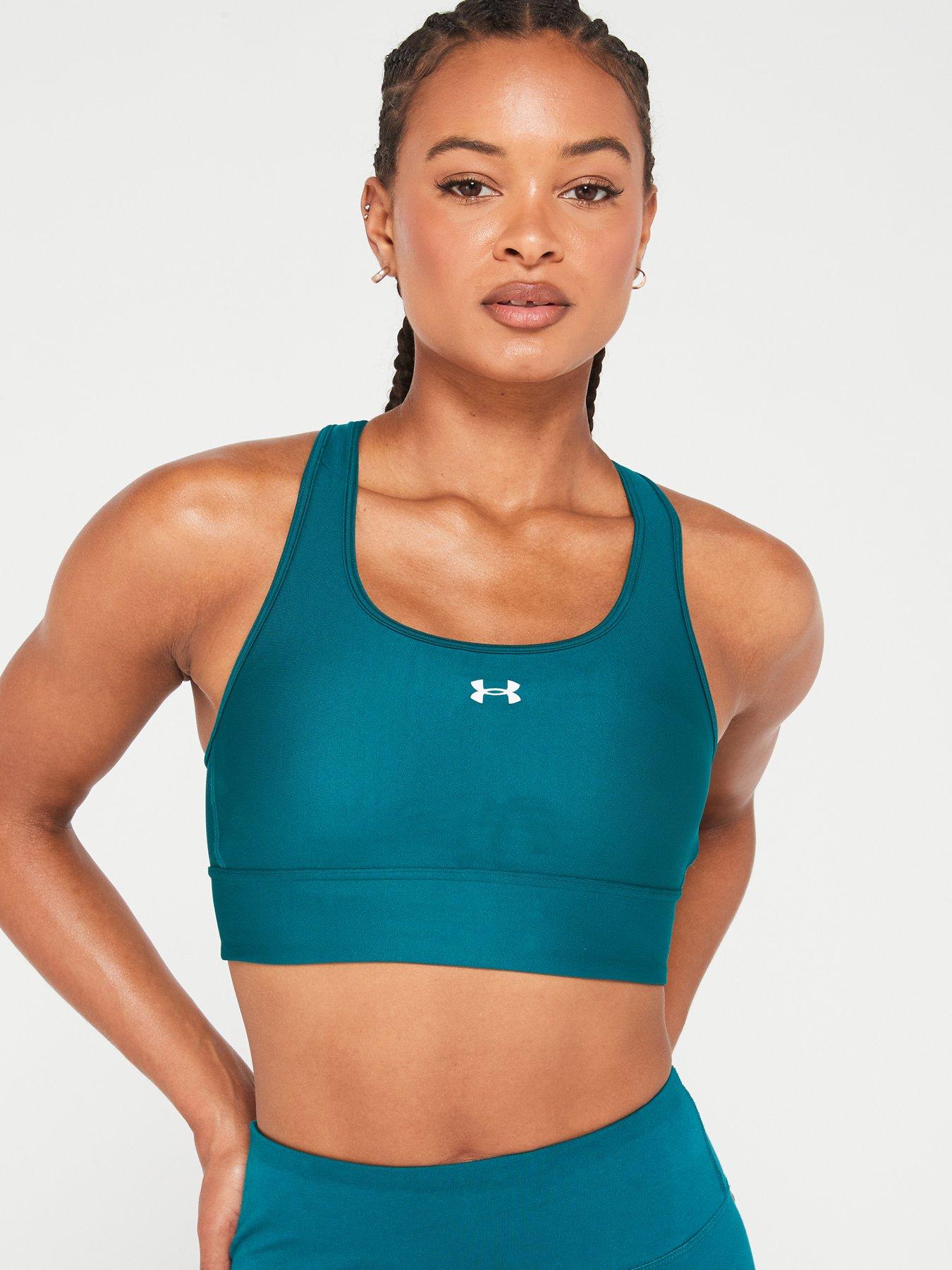 UNDER ARMOUR Women's Training Crossback Longline Bra - Teal/White