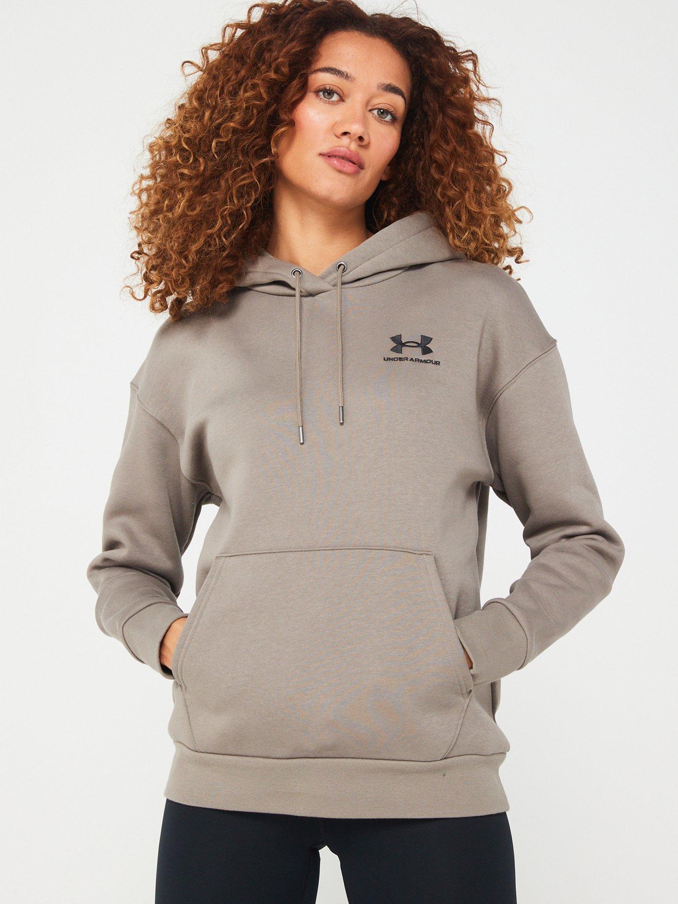 under-armour-womens-essential-fleece-hoodie-brownwhite