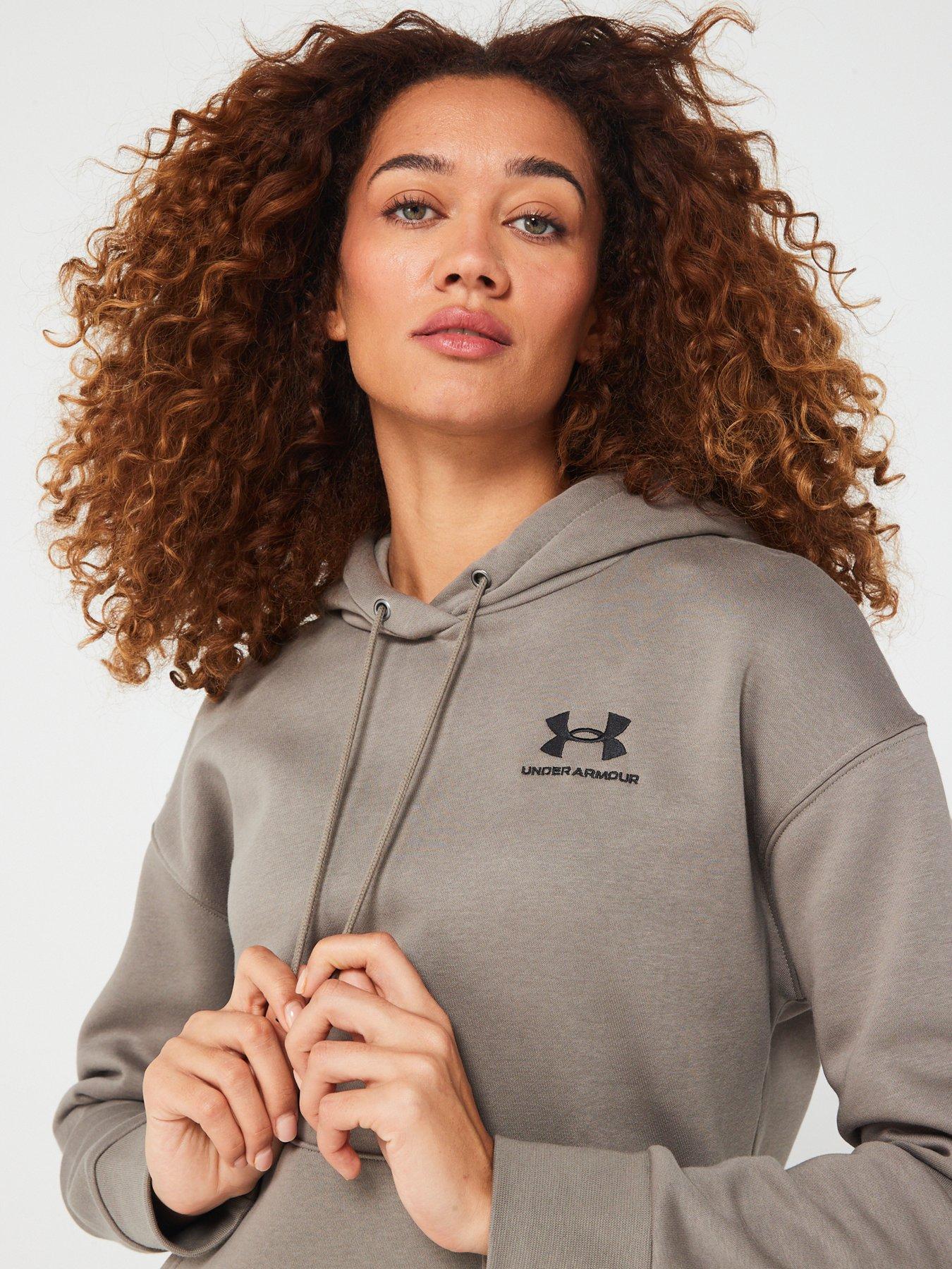 under-armour-womens-essential-fleece-hoodie-brownwhiteoutfit