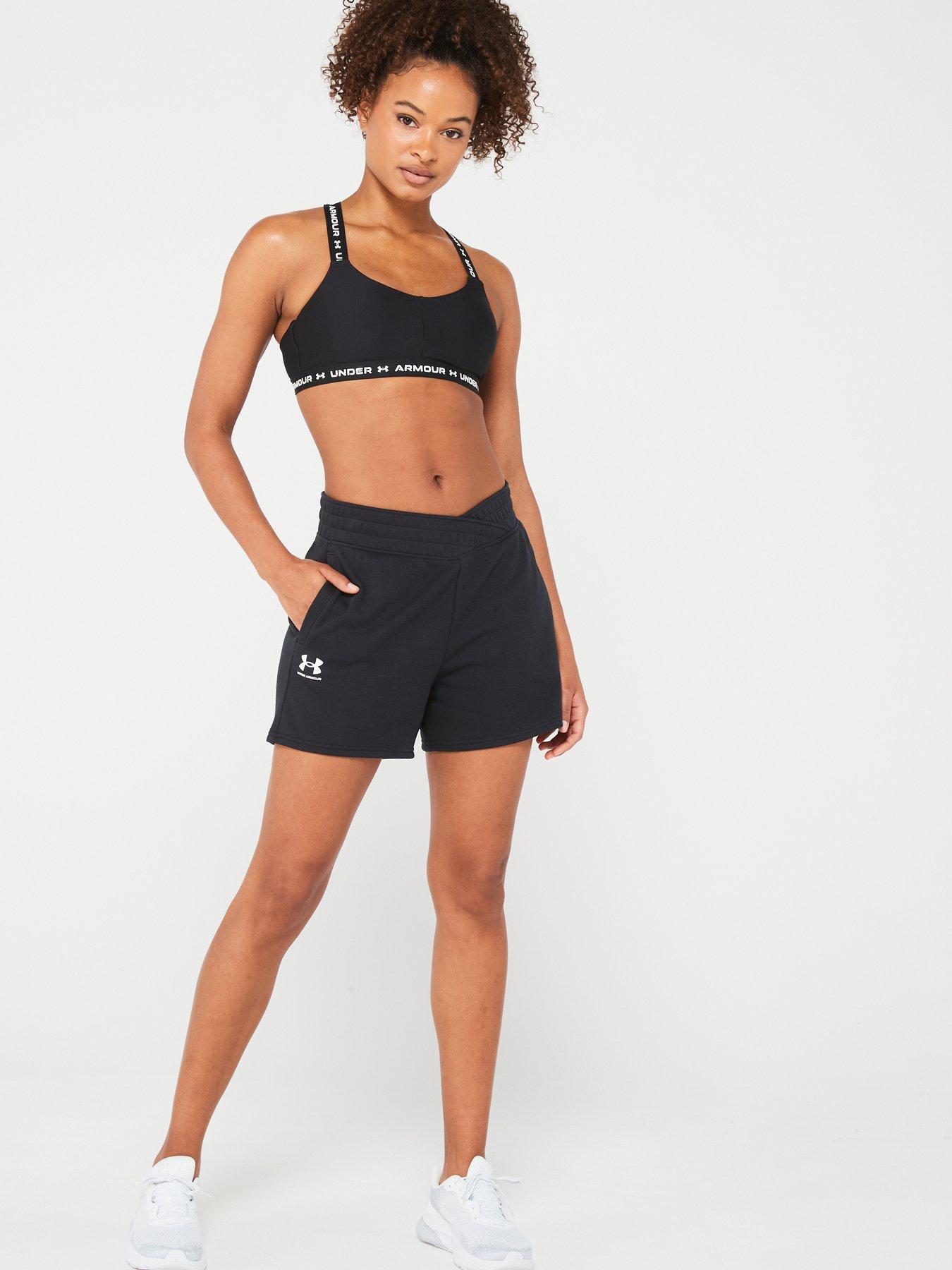 under-armour-womens-rival-terry-shorts-blackwhiteback