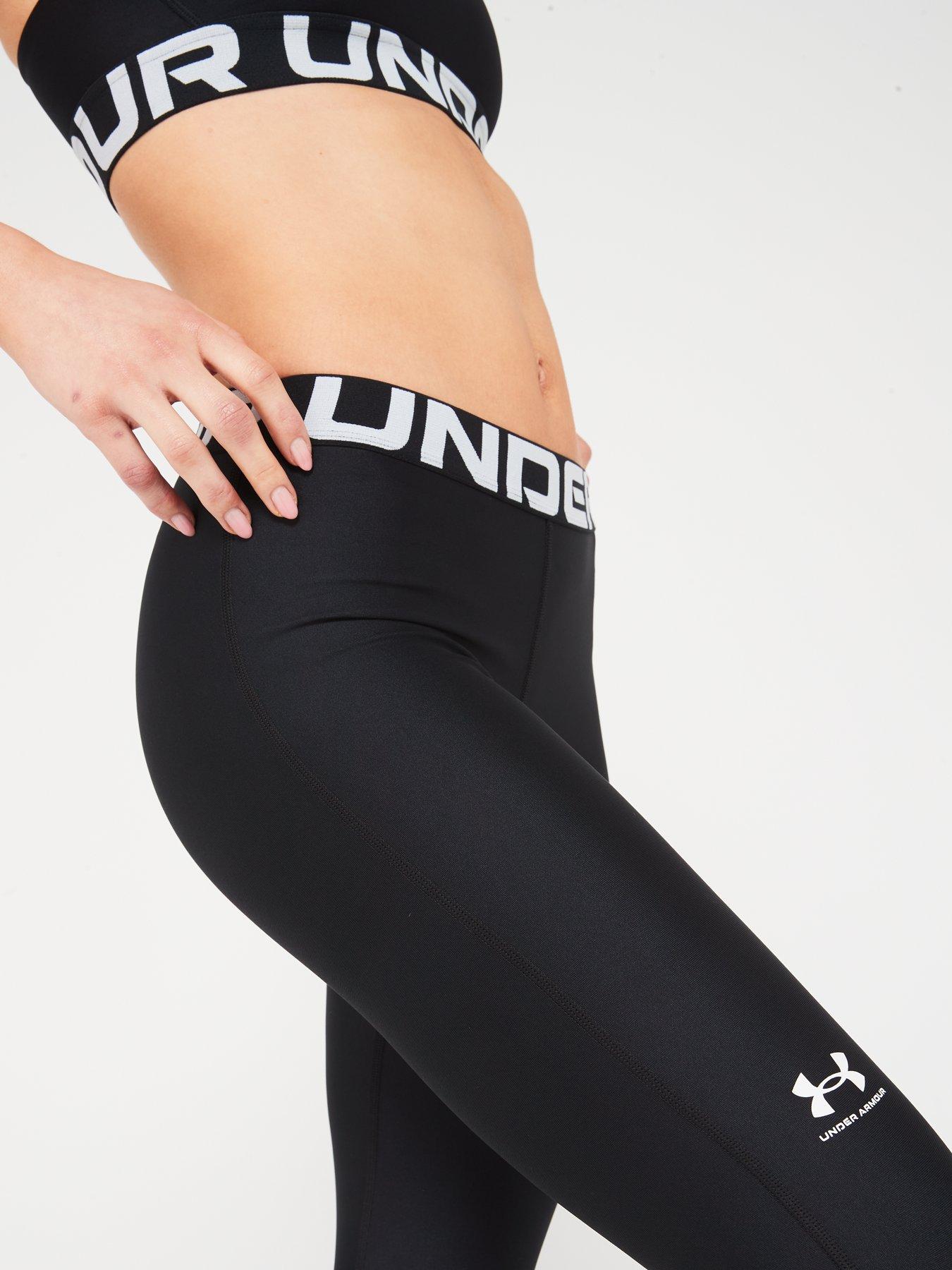 Image 4 of 5 of UNDER ARMOUR Womens Training Heat Gear Authentics Legging - Black/White