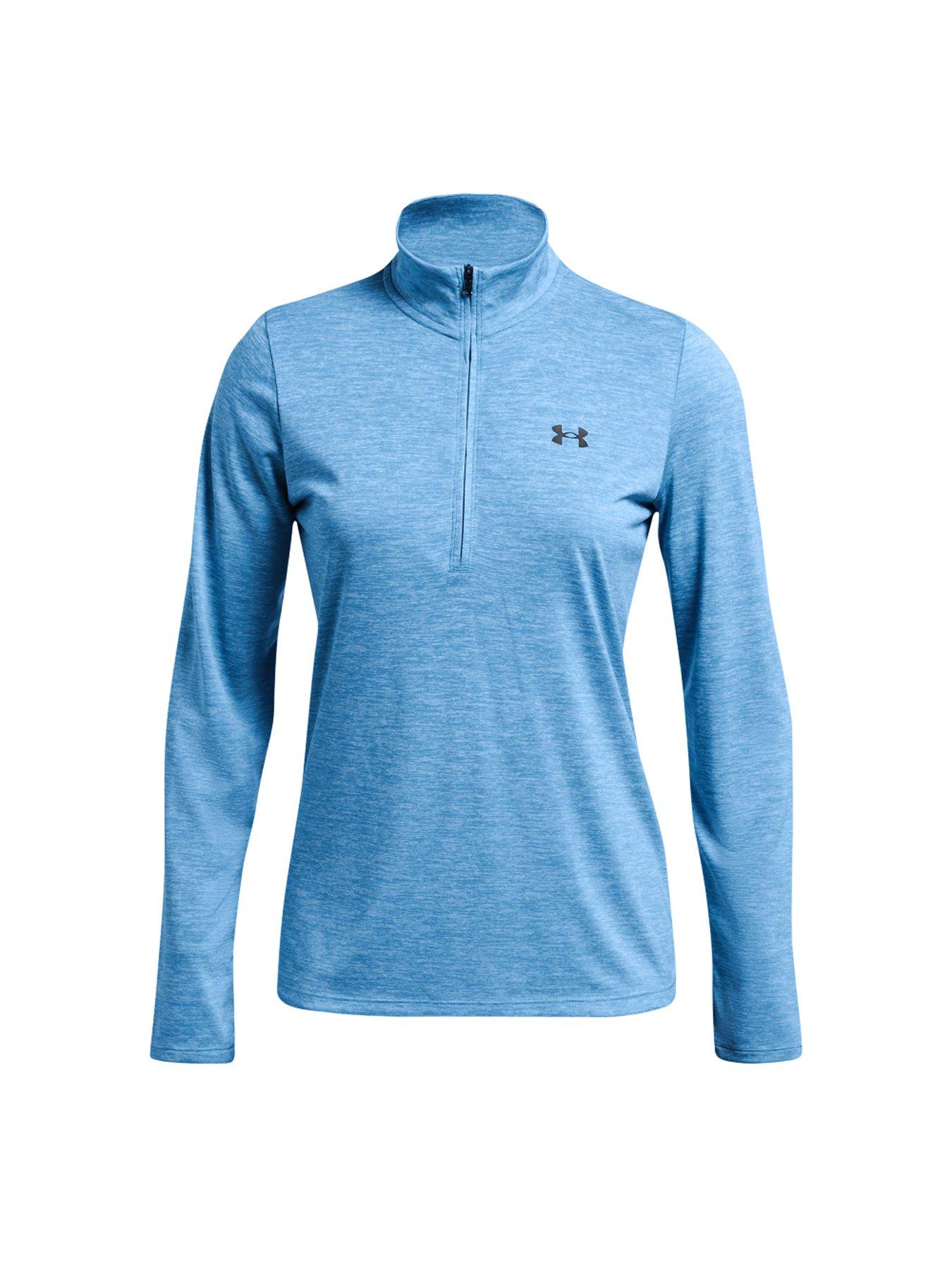 under-armour-womens-training-tech-12-zip-twist-blueblackfront