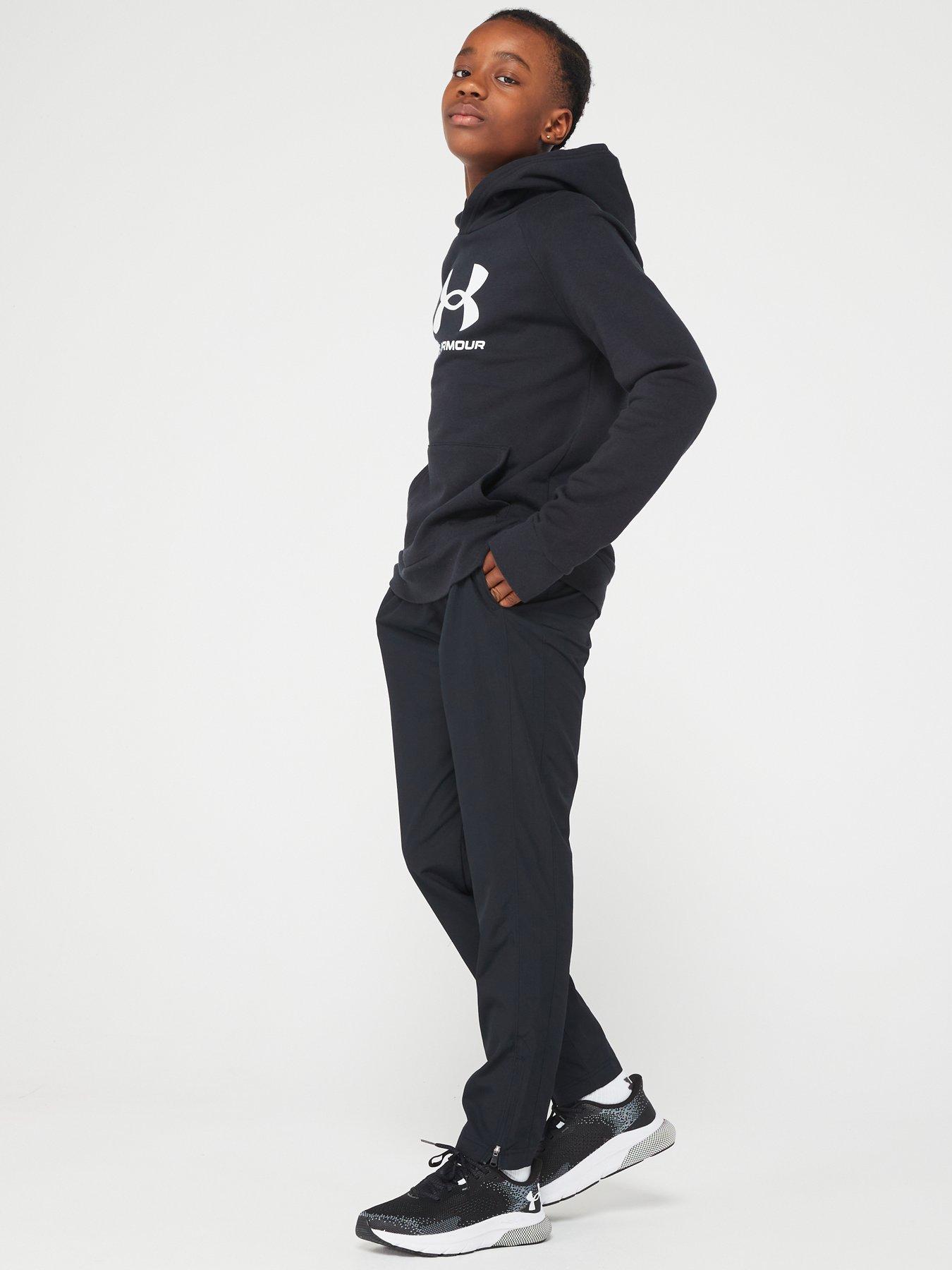 under-armour-junior-boys-rival-fleece-hoodie-blackwhiteback