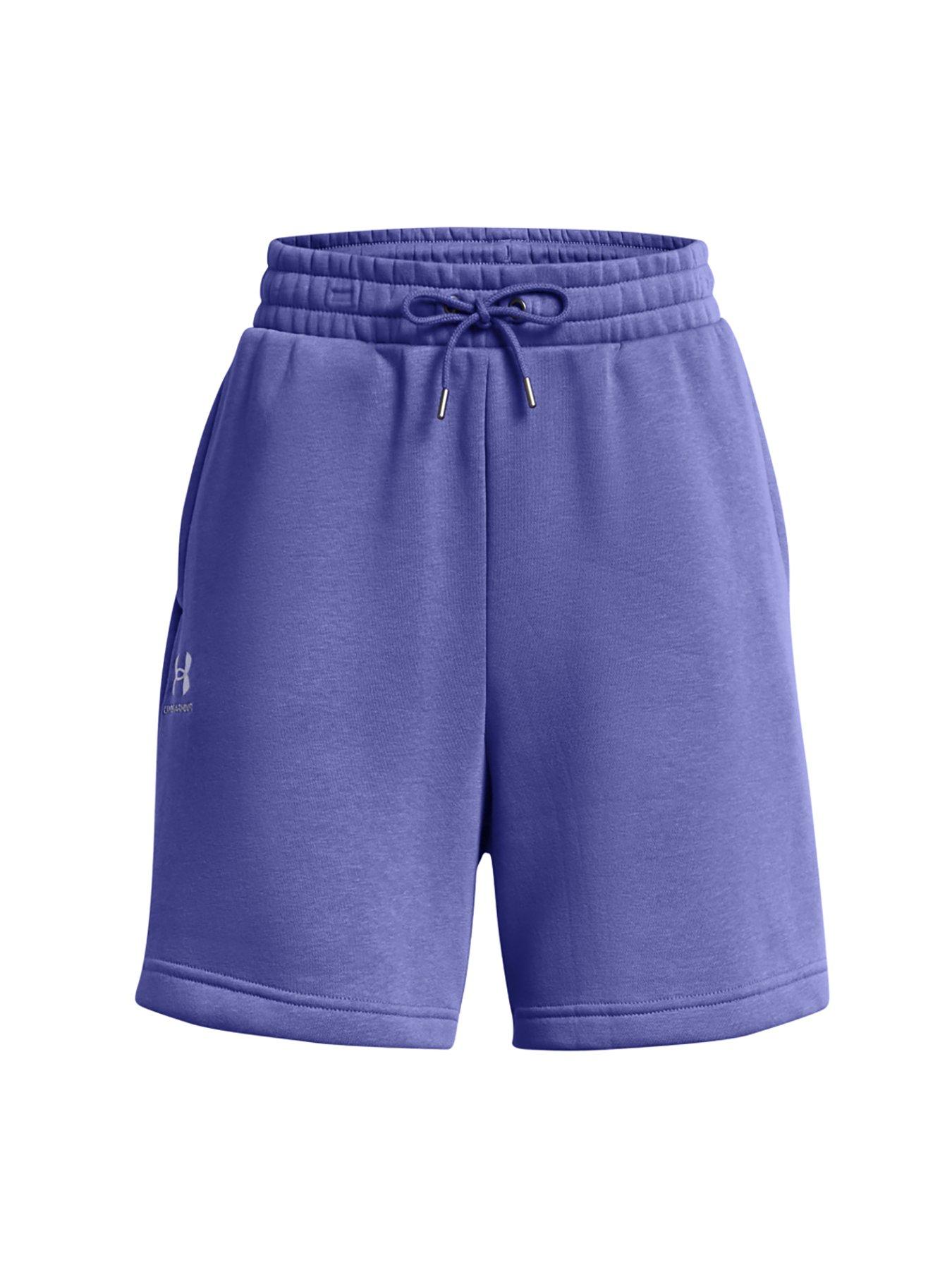 under-armour-womens-essential-fleece-relax-bf-shorts-purple