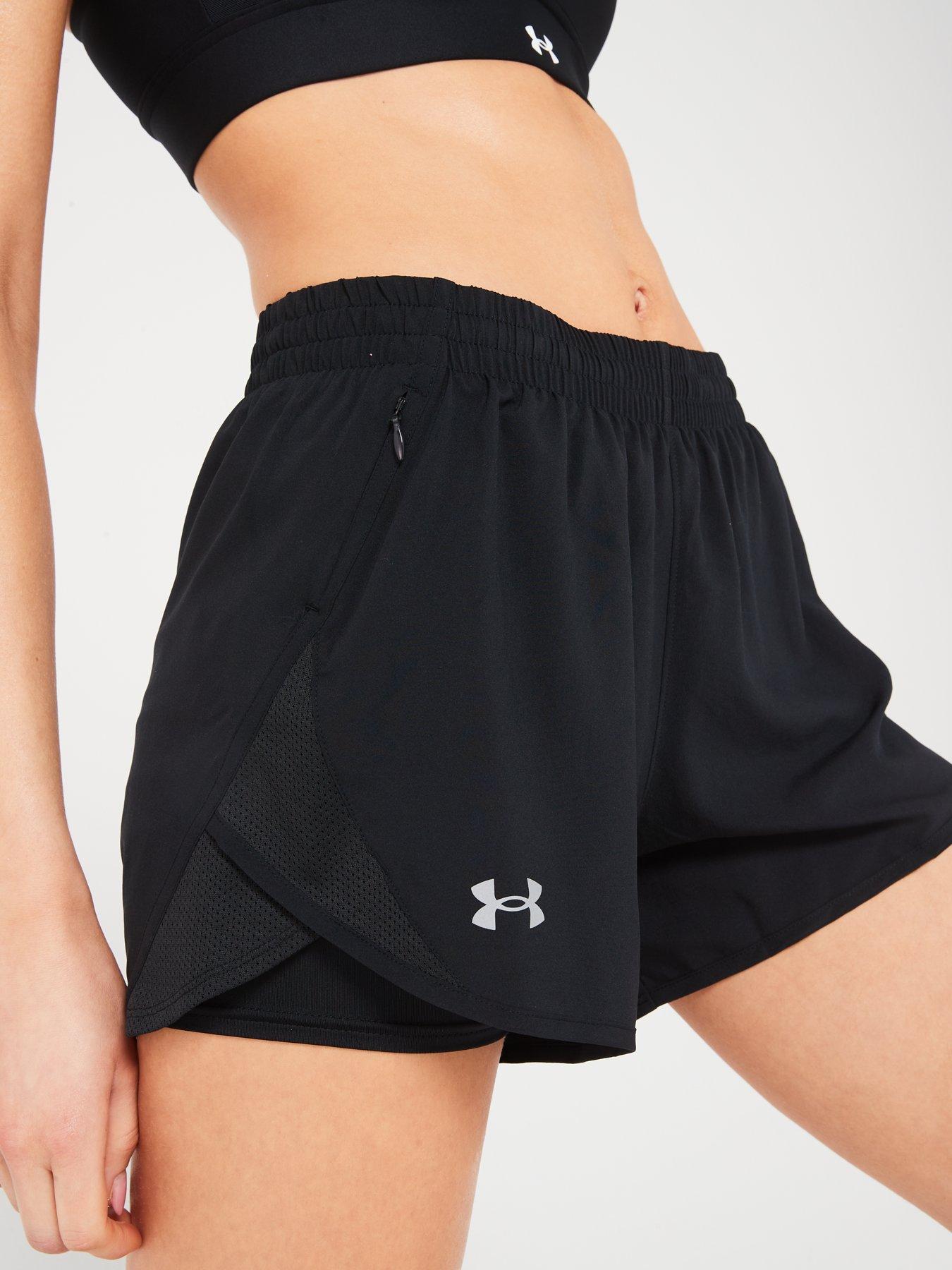 Image 4 of 5 of UNDER ARMOUR Womens Running Fly By 2In1 Shorts - Black
