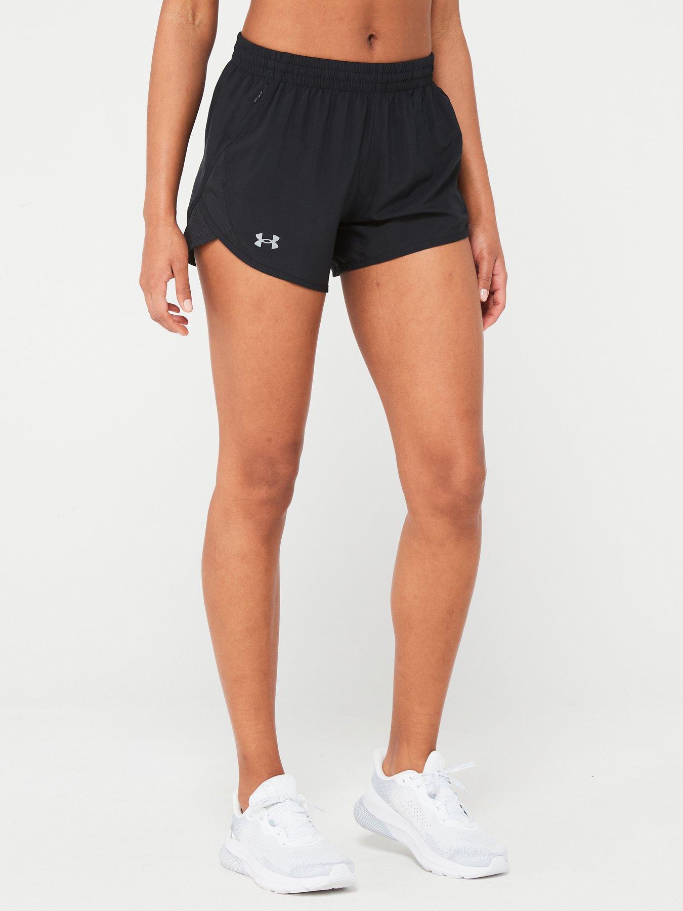 UNDER ARMOUR Womens Running Fly By Shorts - Black