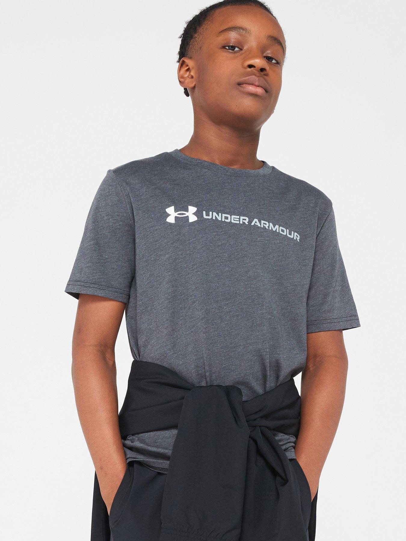 under-armour-junior-boys-logo-wordmark-short-sleeve-t-shirt-greywhite