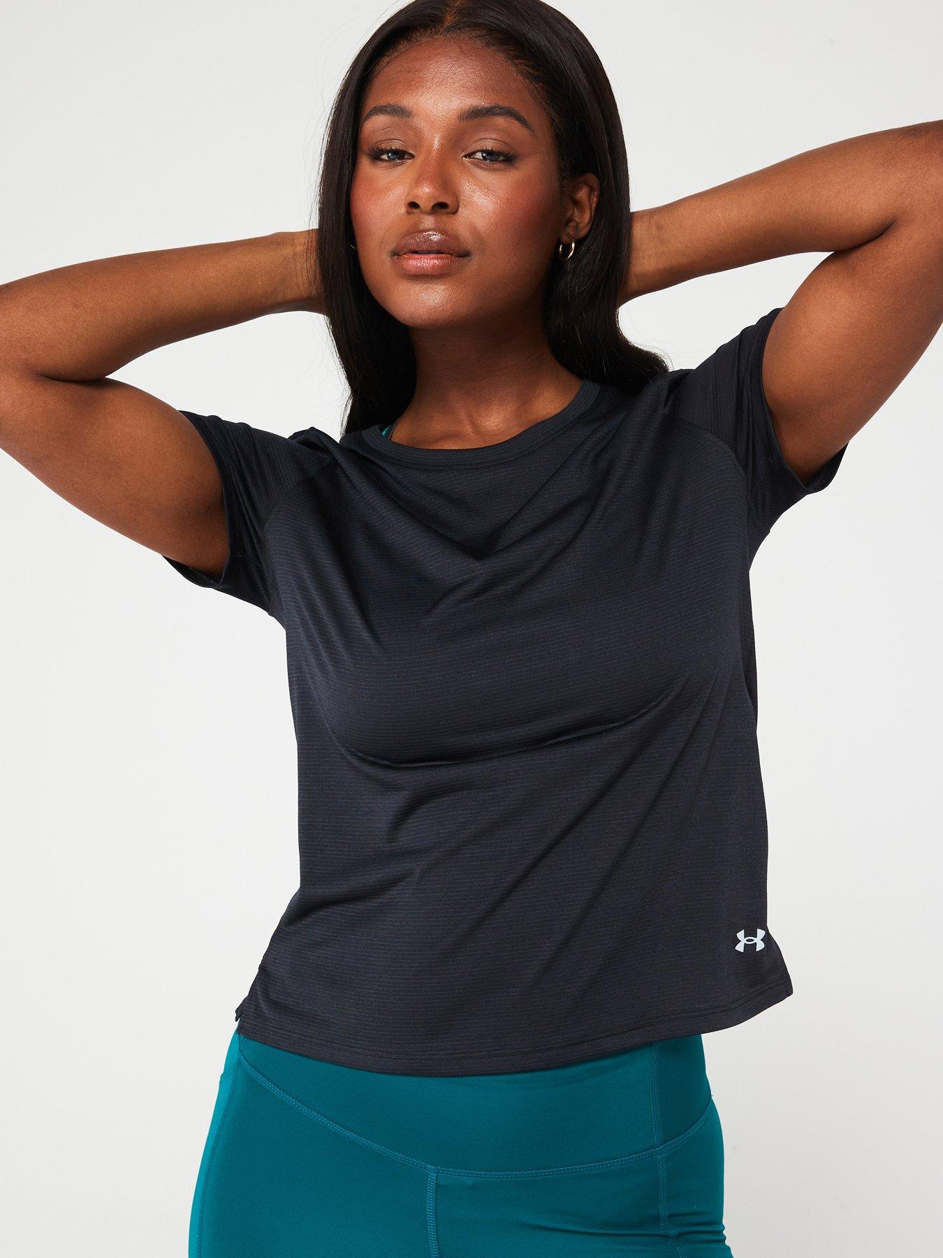 UNDER ARMOUR Womens Running Streaker T-Shirt - Black