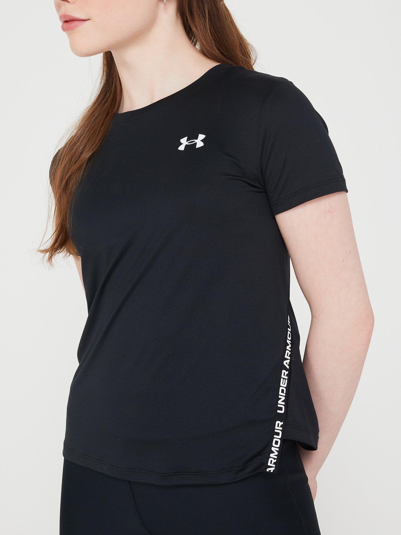 under-armour-junior-girls-knockout-short-sleeve-t-shirt-blackwhiteoutfit