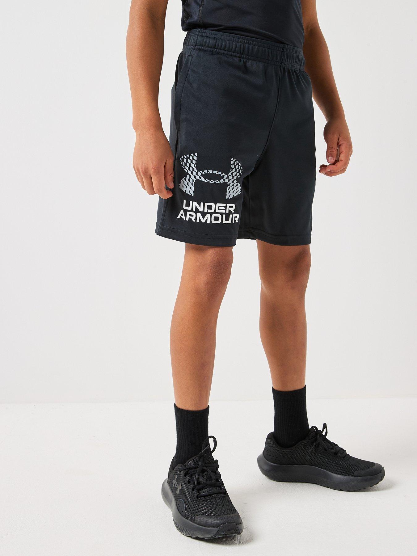 UNDER ARMOUR Junior Boys Tech Logo Shorts - Black