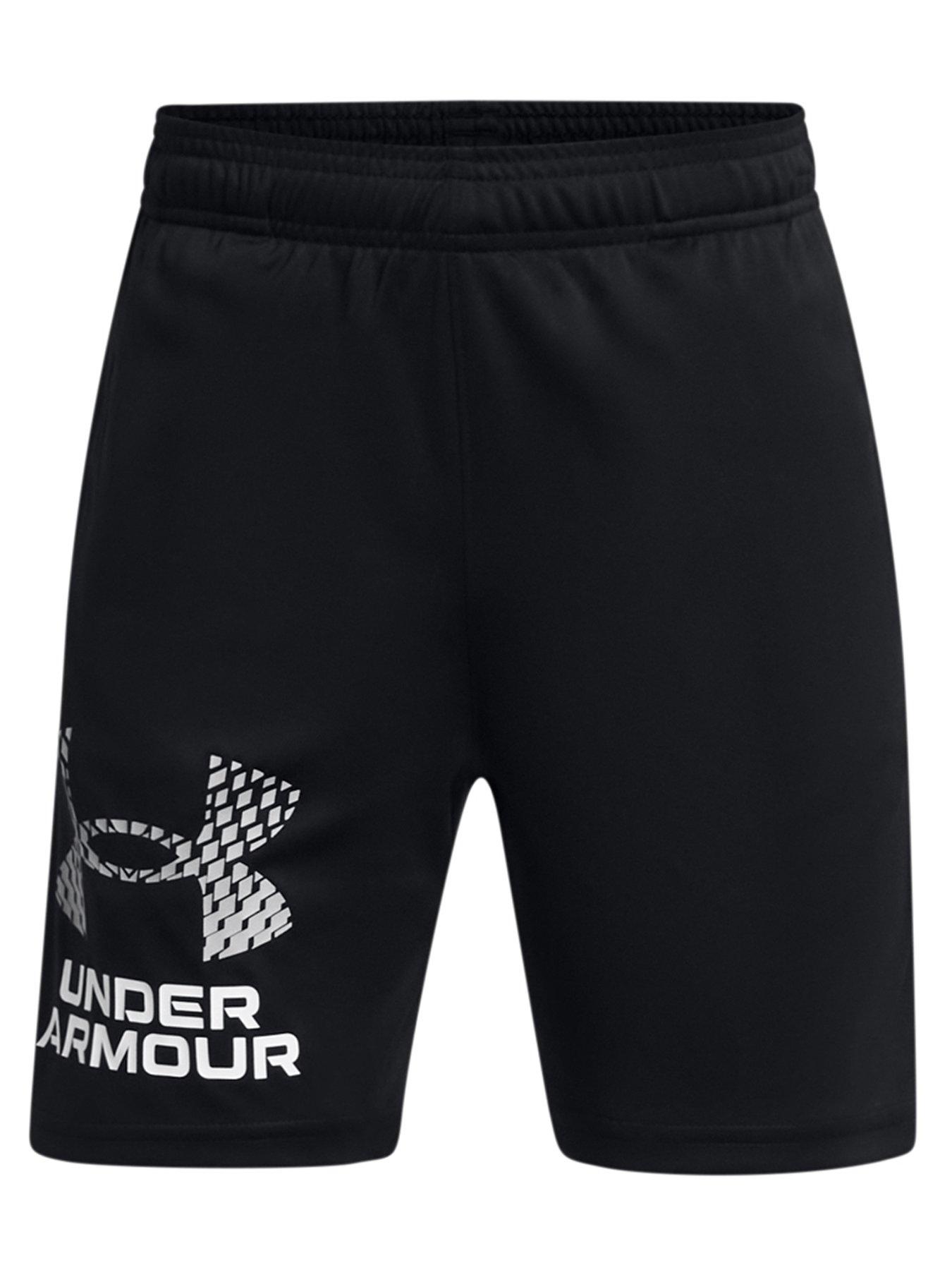 Junior Boys Tech Logo Shorts Black Grey