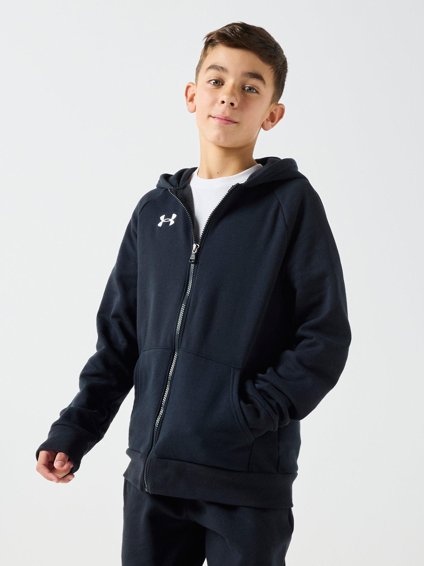 under-armour-junior-boys-rival-fleece-full-zip-hoodie-blackwhite
