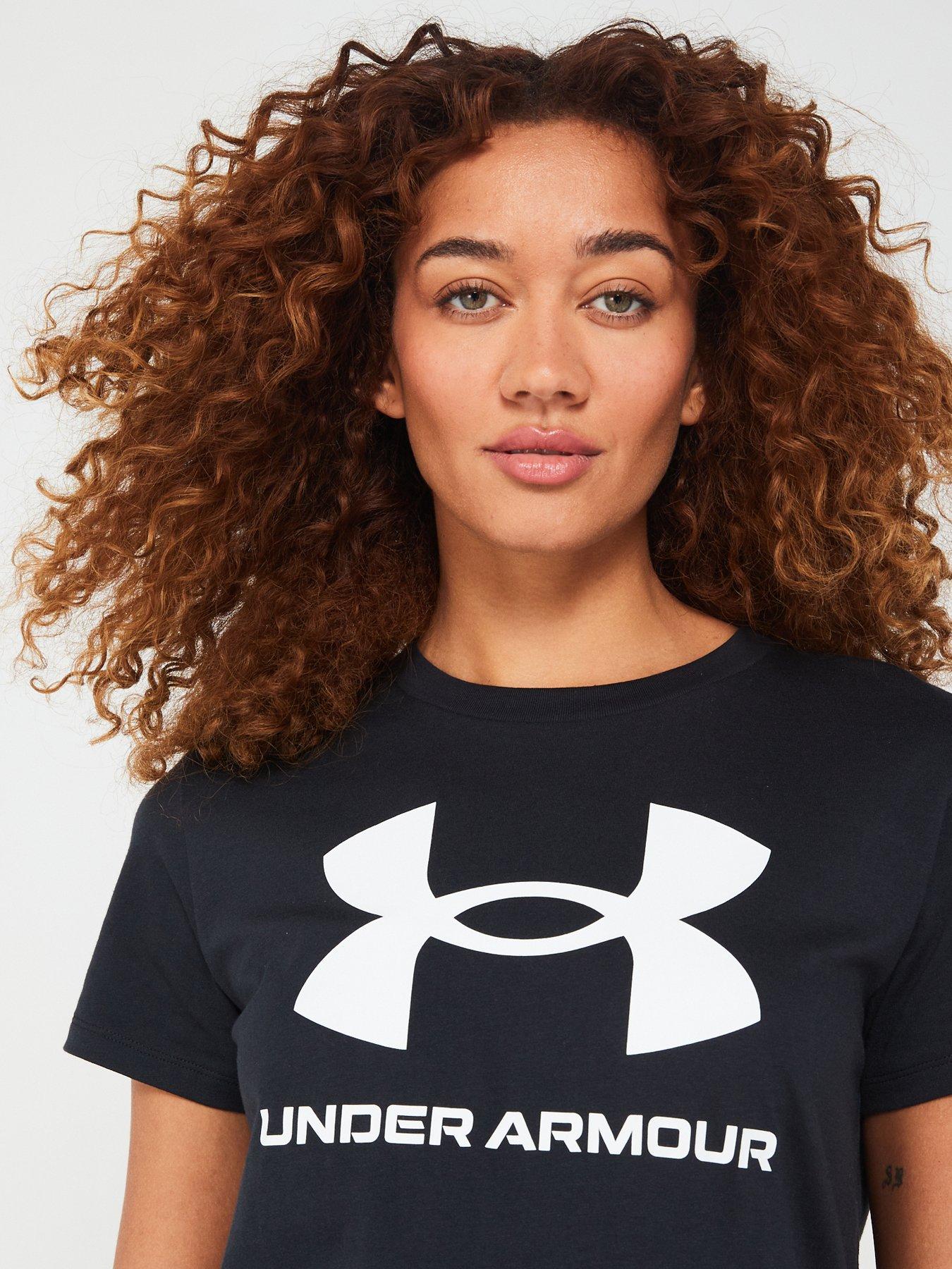 under-armour-womens-training-sportstyle-logo-t-shirt-blackwhiteoutfit