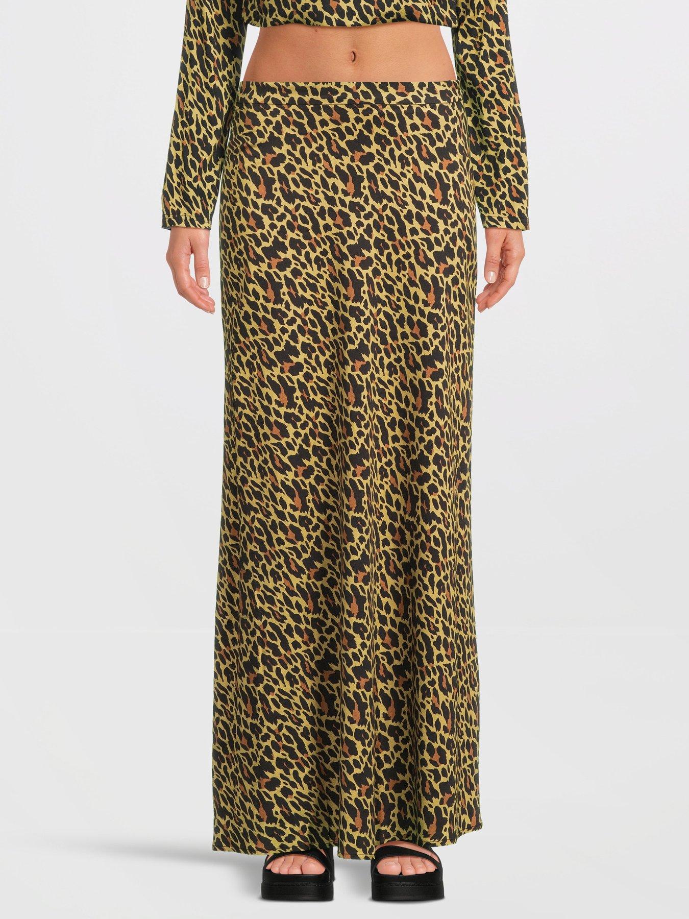 Lara Leopard Print Satin Midi Dress – Olivia Rubin