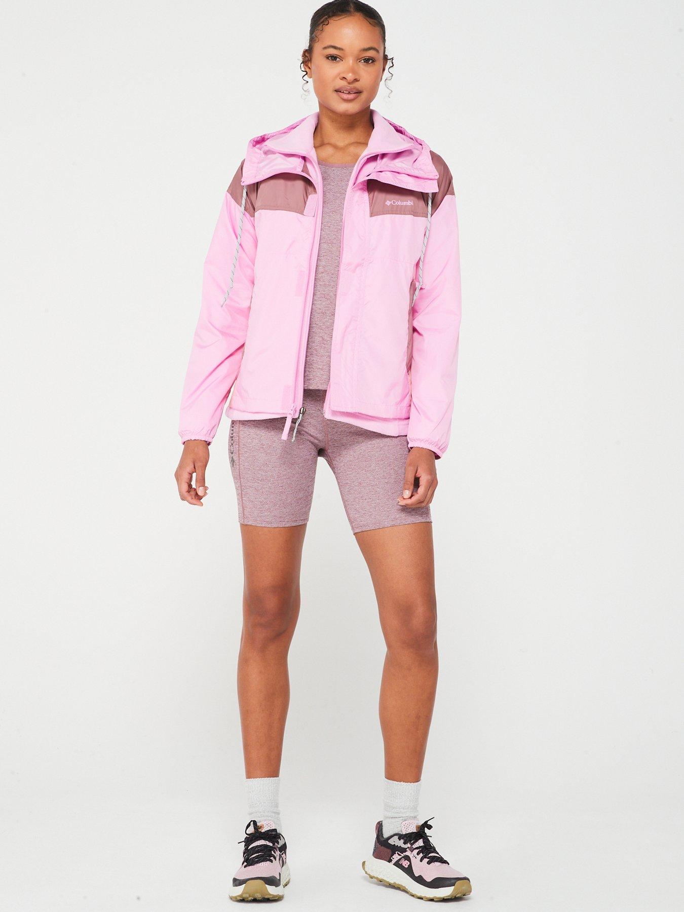 Columbia challenger pullover windbreaker in pink hotsell