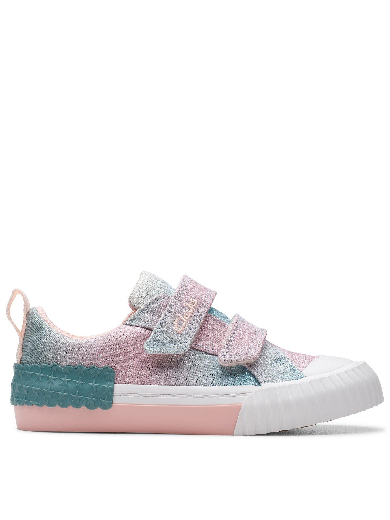 undefined Clarks Toddler Foxing Brill Shimmer Canvas Plimsoll