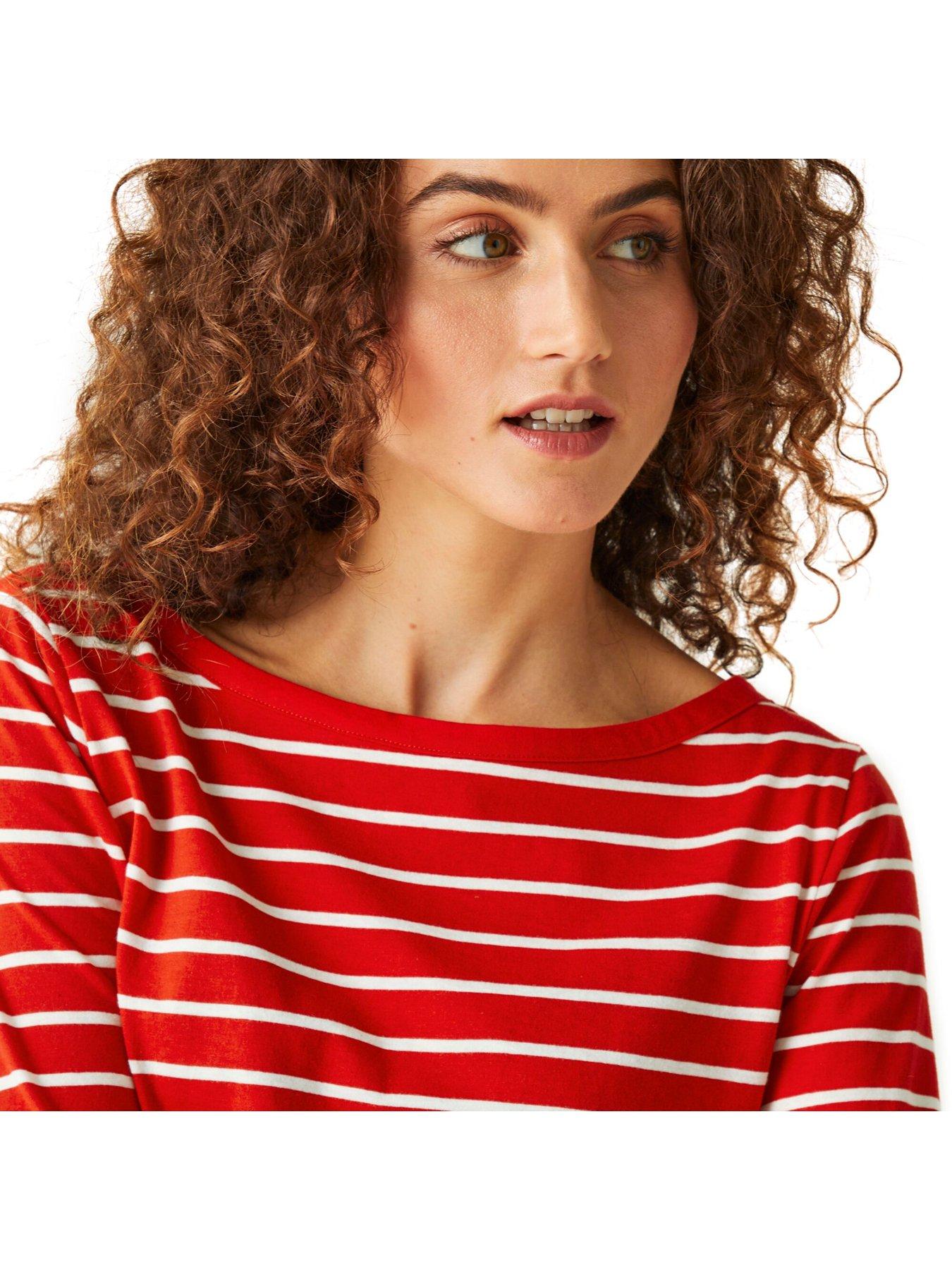 regatta-womens-bayletta-tee-red-whiteoutfit