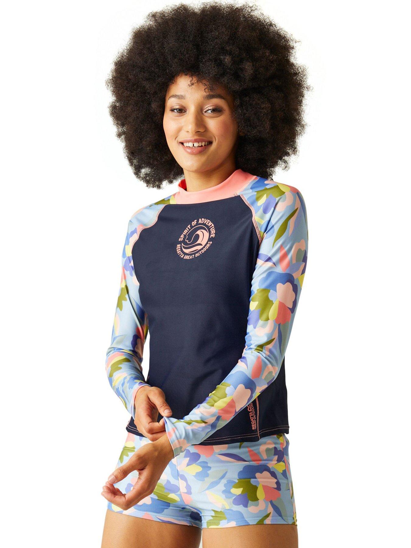 regatta-womens-womens-ls-rash-vest-navy-printfront