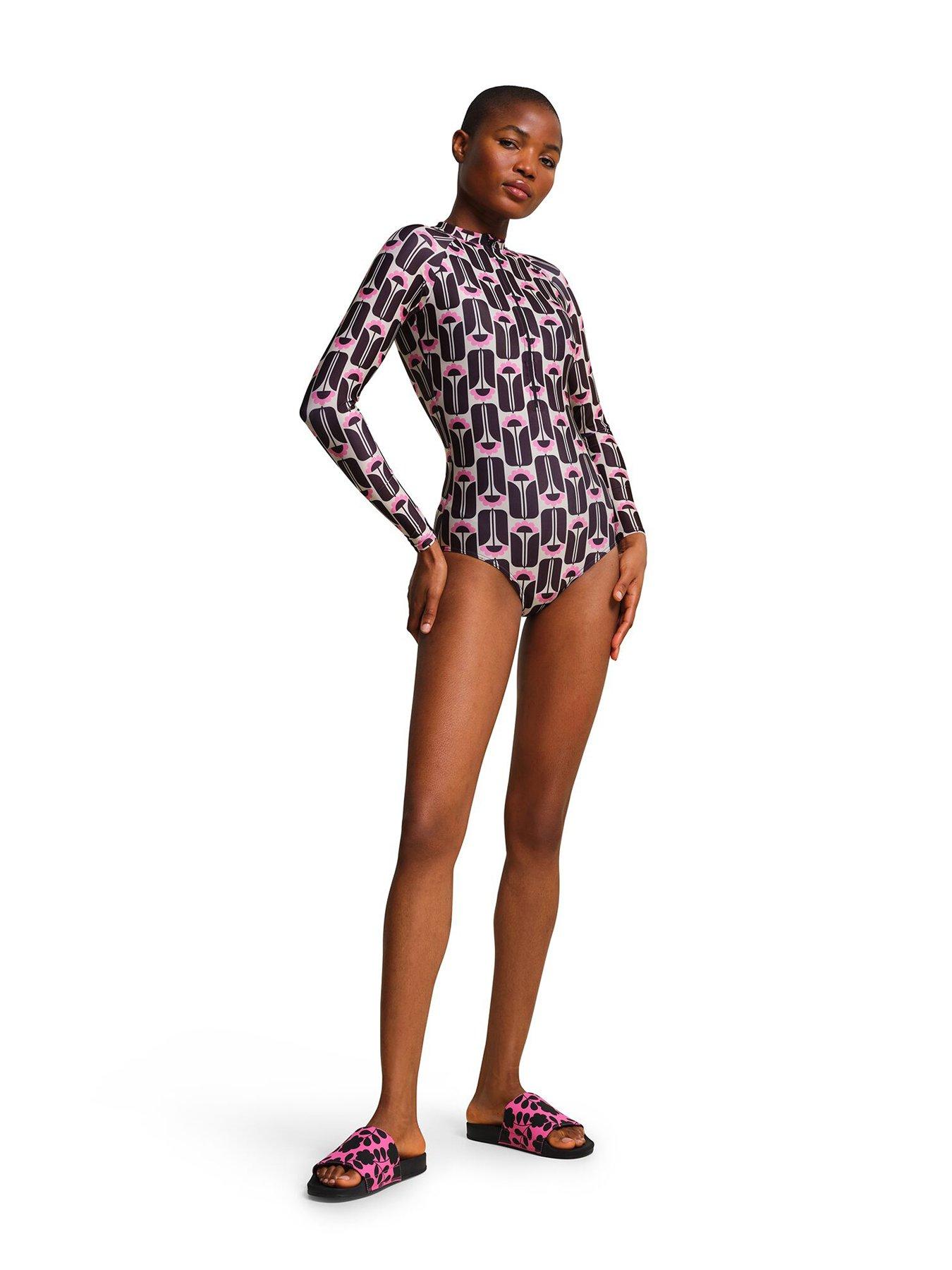 regatta-womens-orla-long-sleeve-swimsuit-black-print