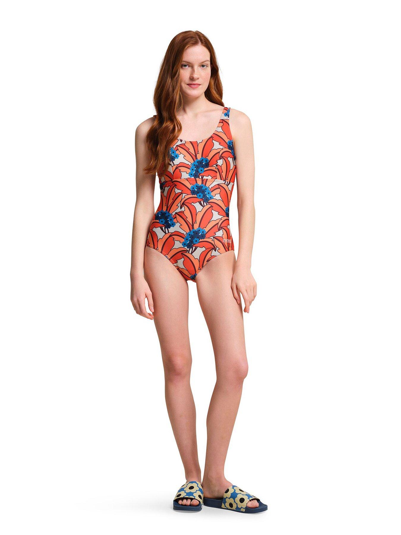 Regatta Womens Orla Swim Suit 2 - Orange Print