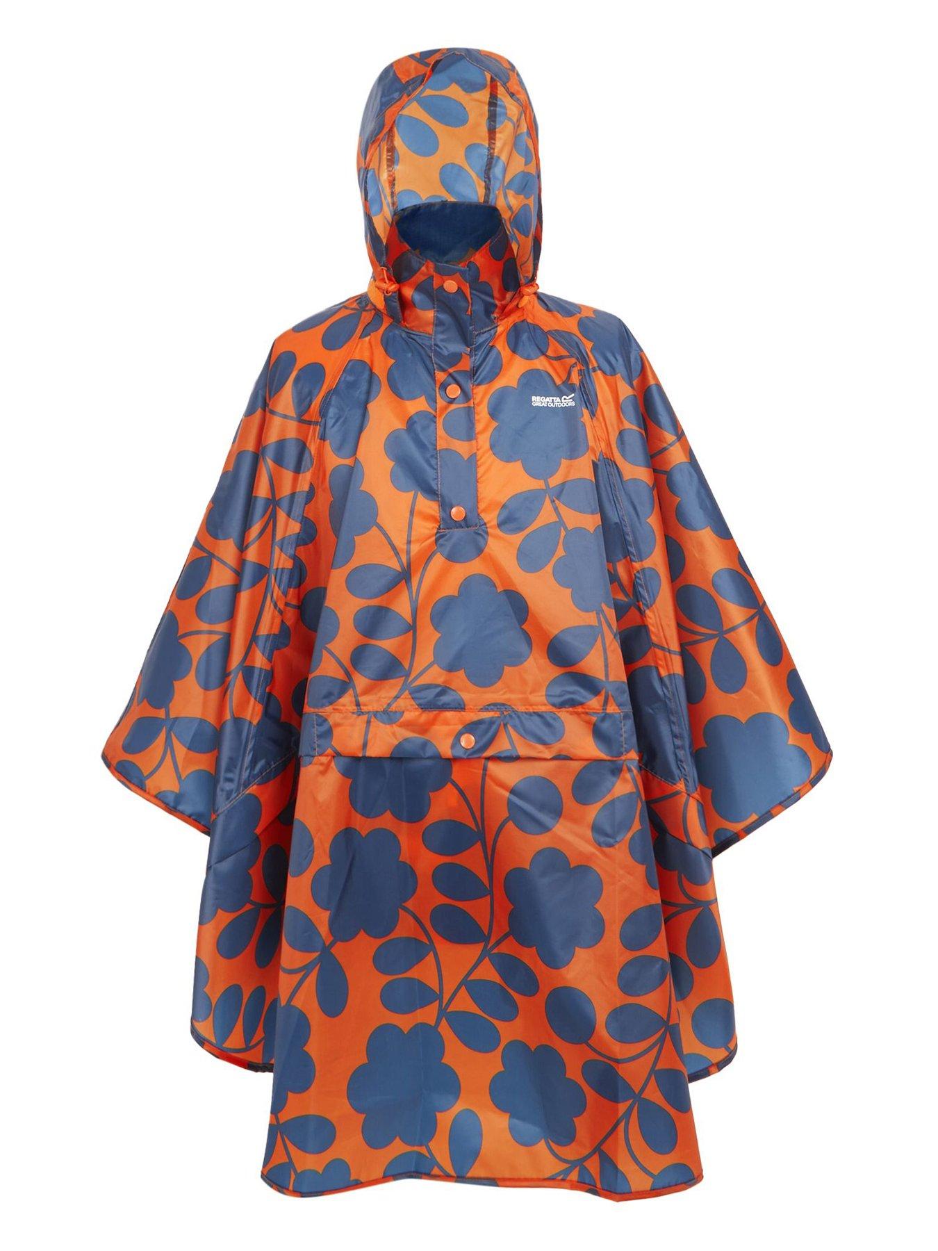 regatta-orla-waterproof-festival-poncho-orangedetail