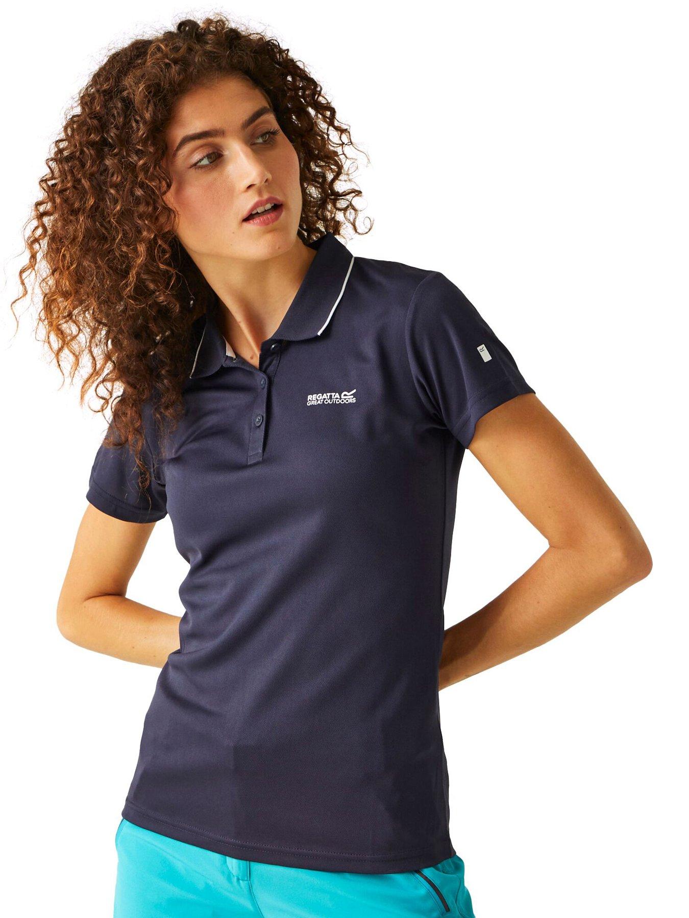 regatta-womens-maverik-v-polo-navy