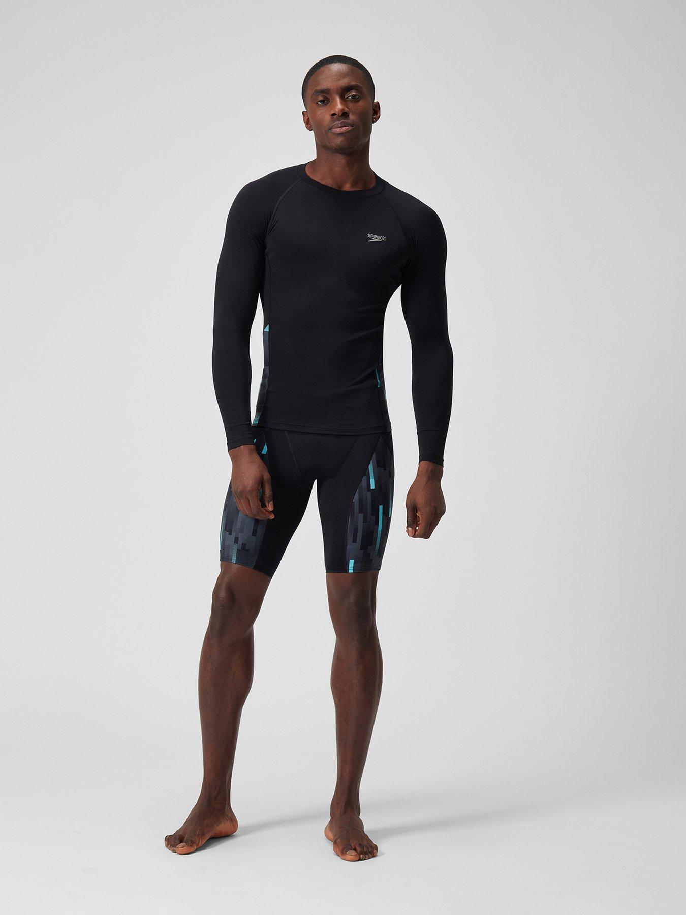 speedo-mens-essential-long-sleeve-rash-top-blackwhiteback