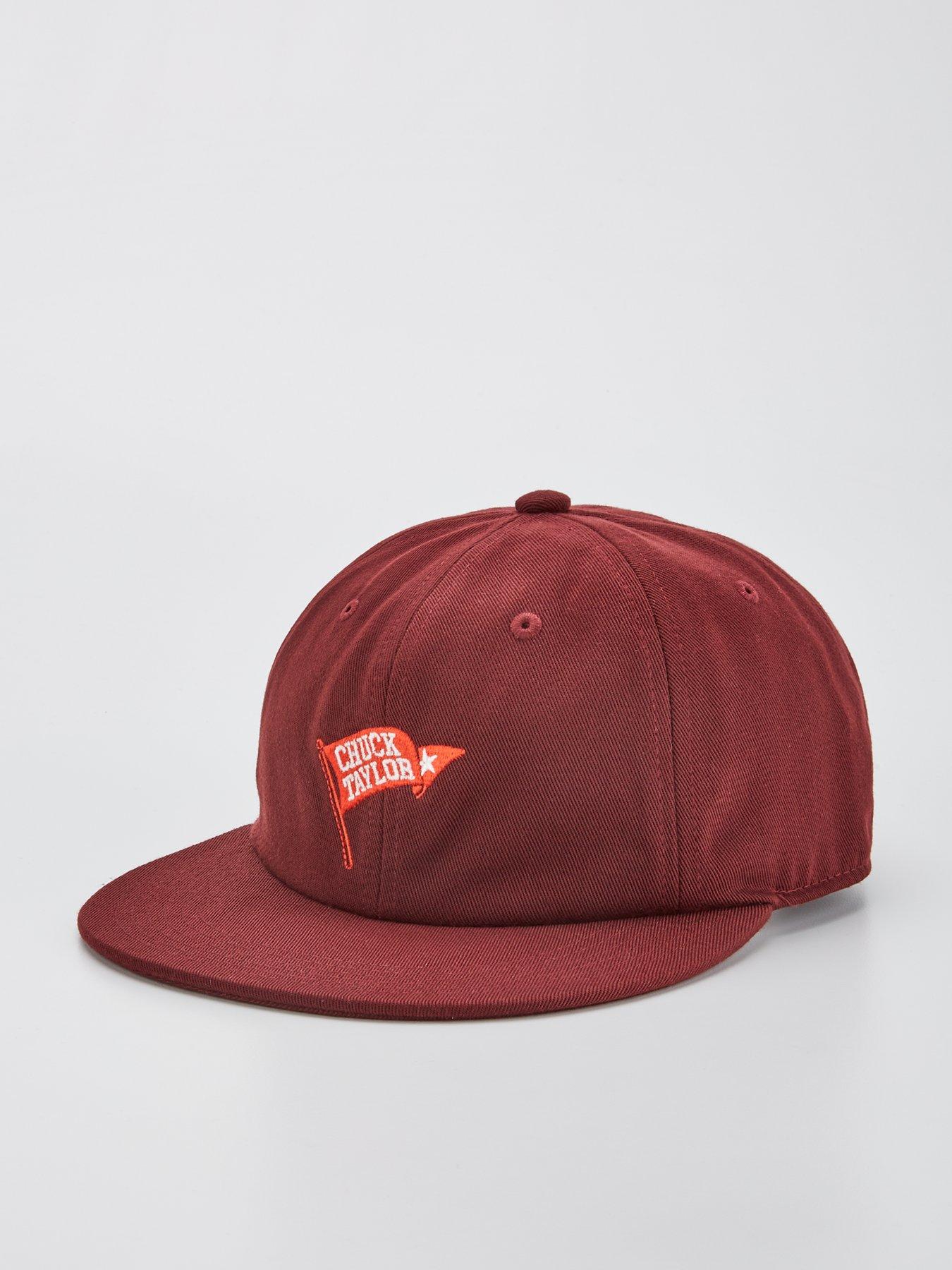 Converse Unisex Chuck Taylor Flag 6 Panel Baseball Cap - Dark Red